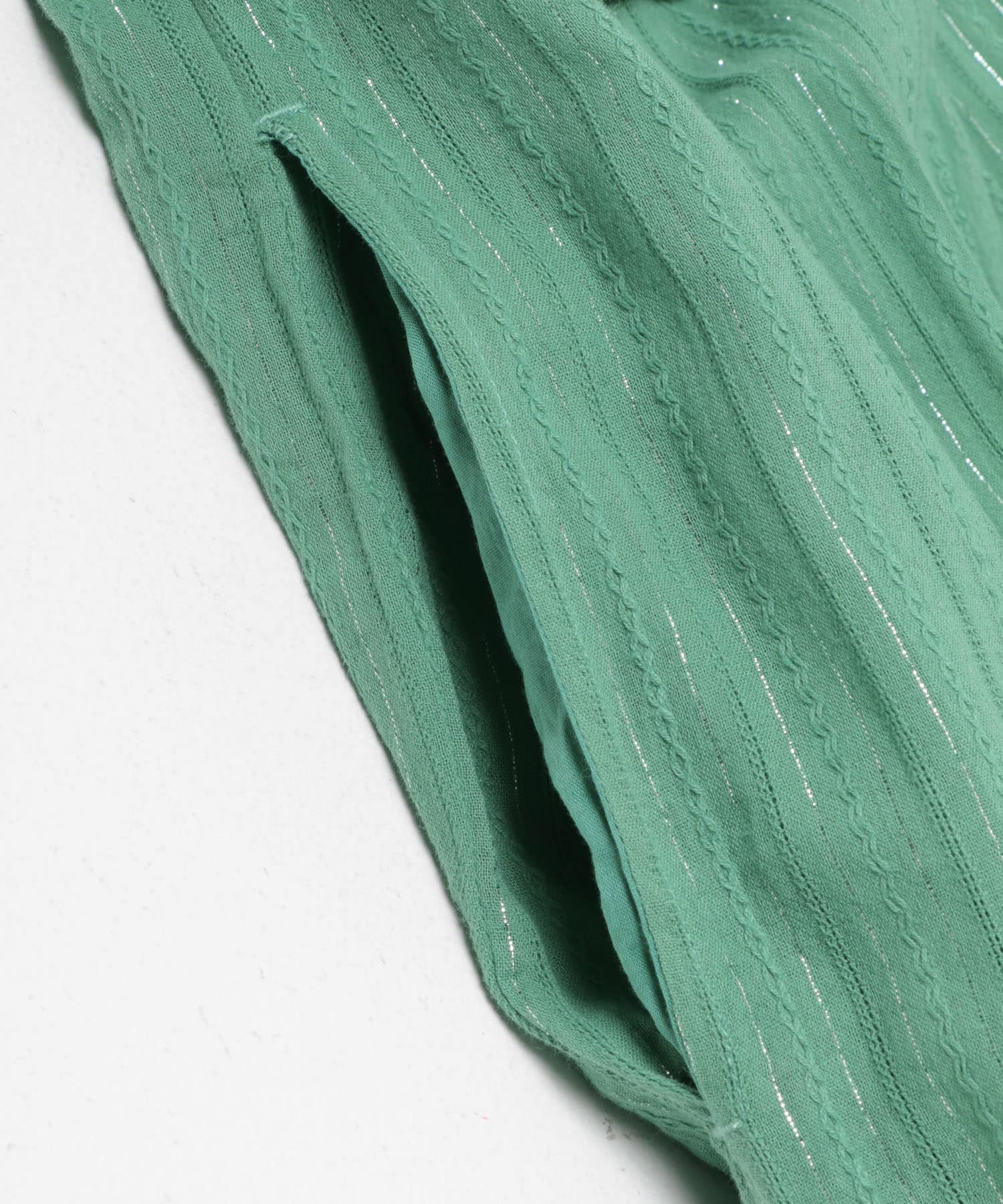 sara mallika　ジャガードミラーエンブロイダリードレス GREEN M