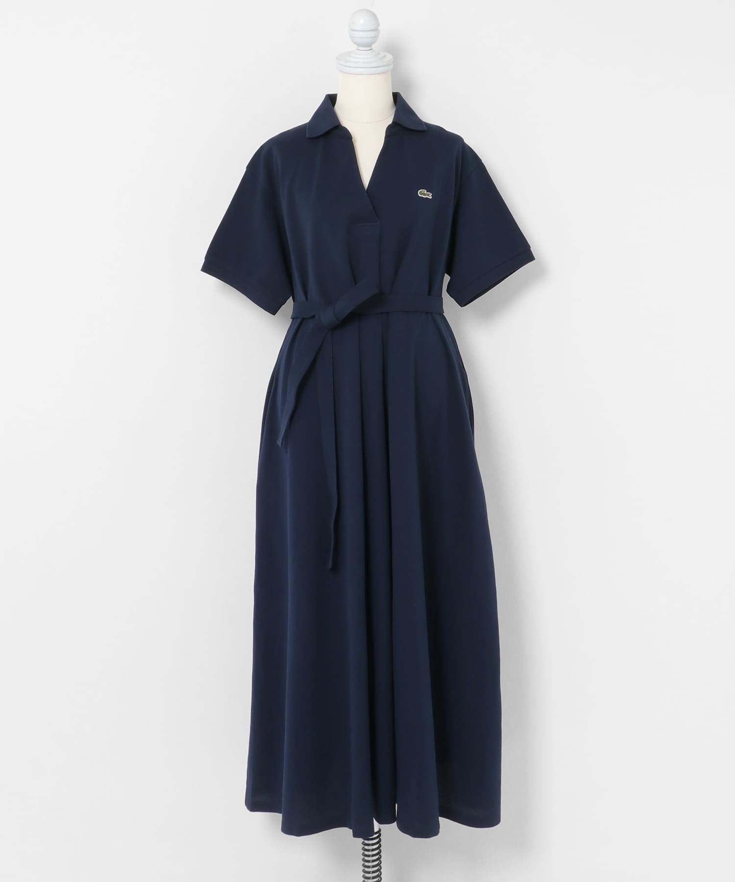 LACOSTE スキッパーネックポロドレス(36 BLACK): ワンピース｜URBAN