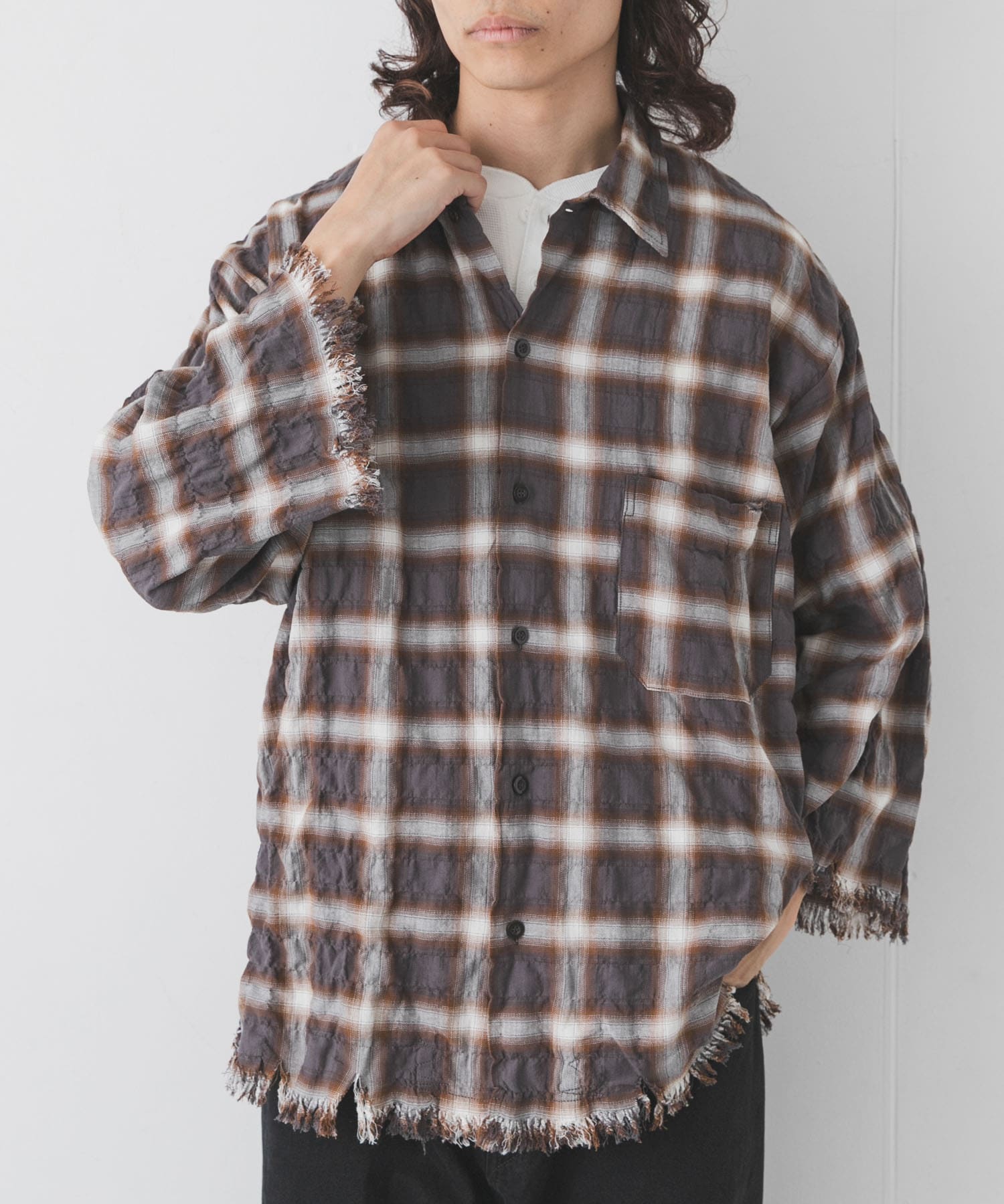 ARMY TWILL　Checked Utility Shirts