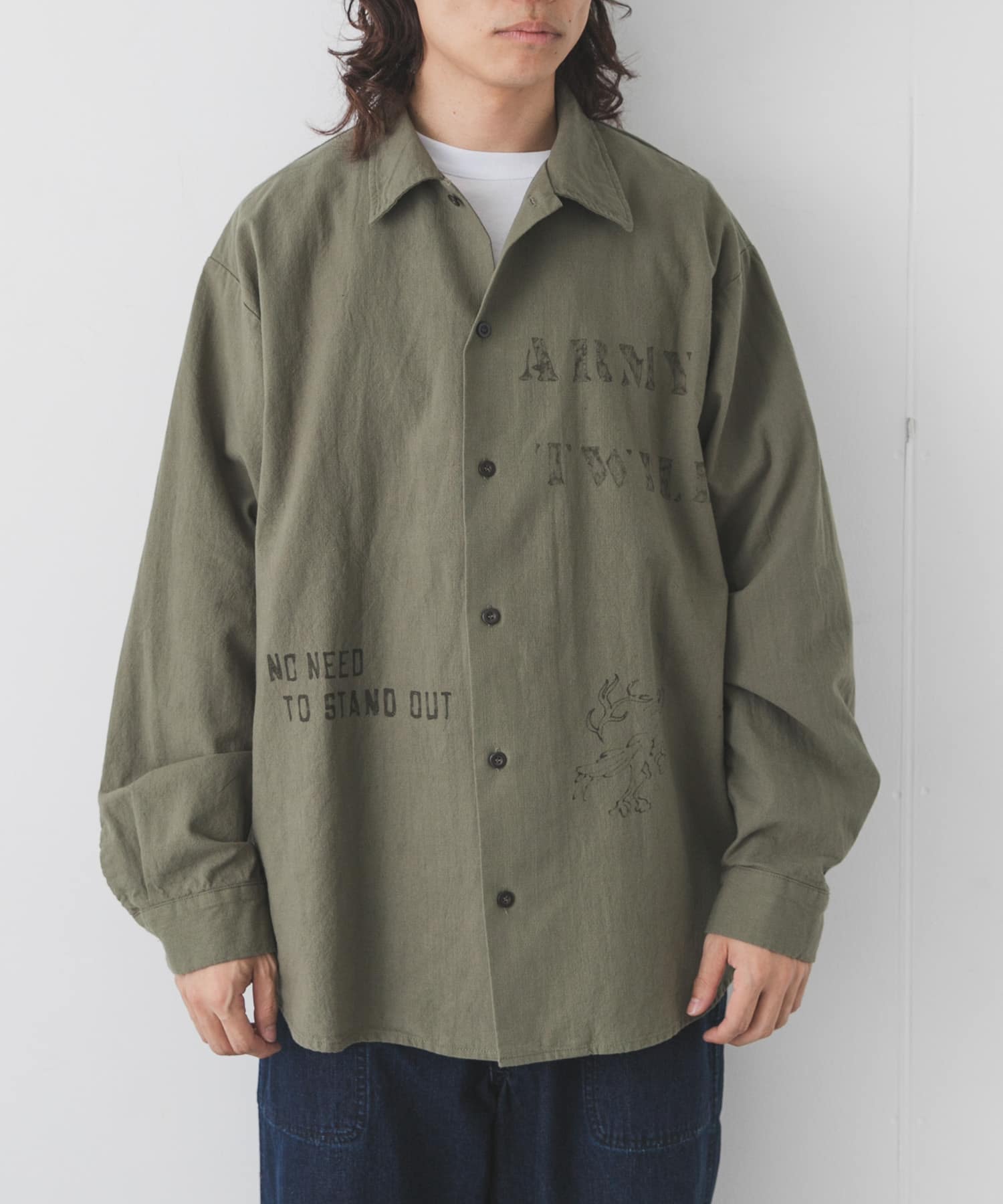 ARMY TWILL Utility Shirts Print(L SANDBEIGE): トップス｜URBAN