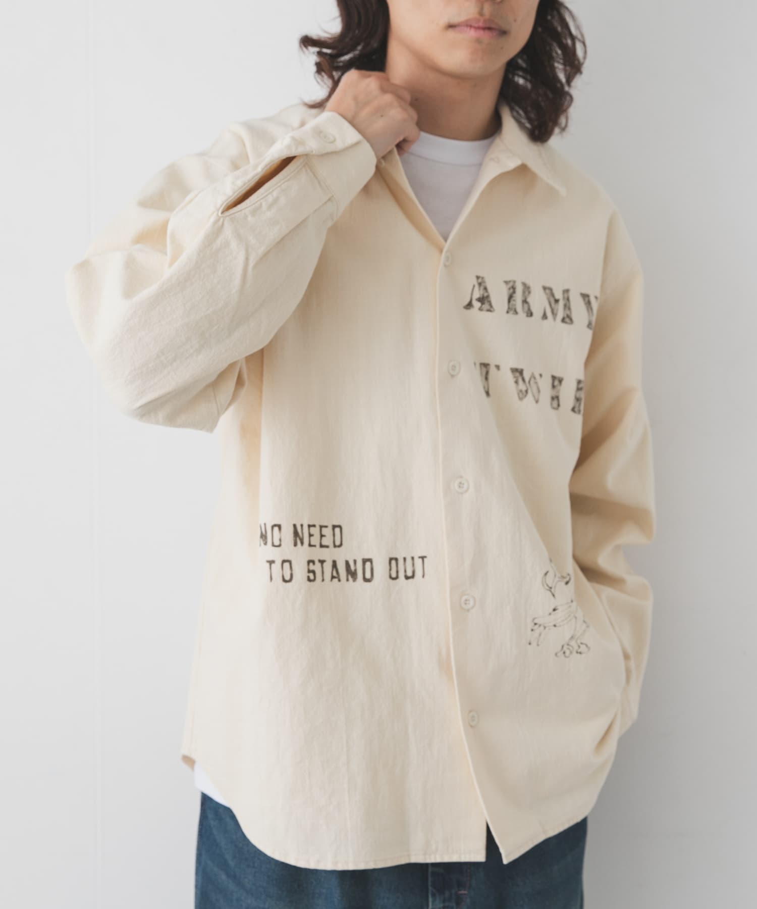 ARMY TWILL　Utility Shirts Print