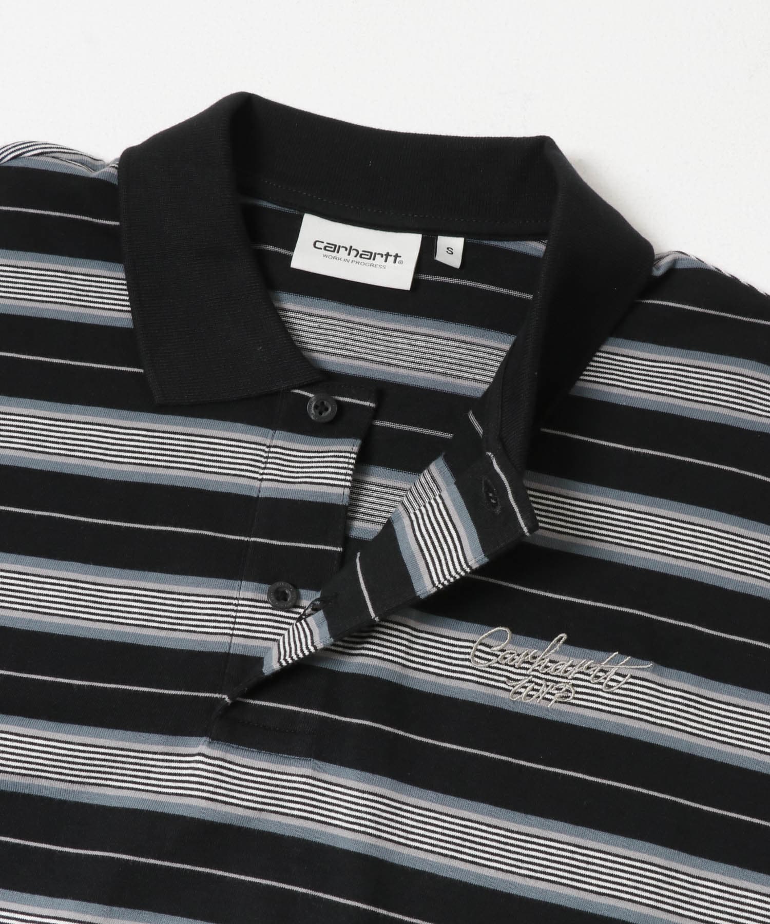 carhartt　W LONG-SLEEVE BRONSON POLO BLACK S