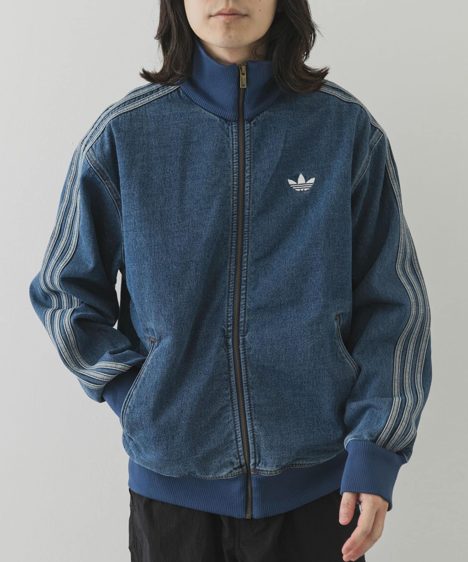 adidas　DENIM FIREBIRD TRACK TOP