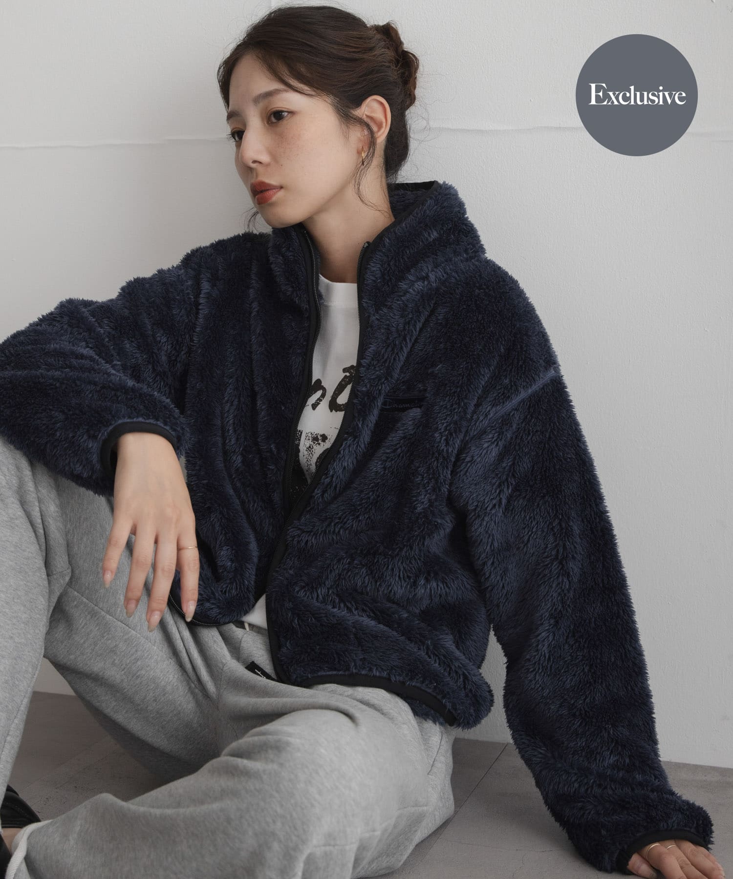 『別注』Champion×Sonny Label　シェルパフリーススタンドジップ