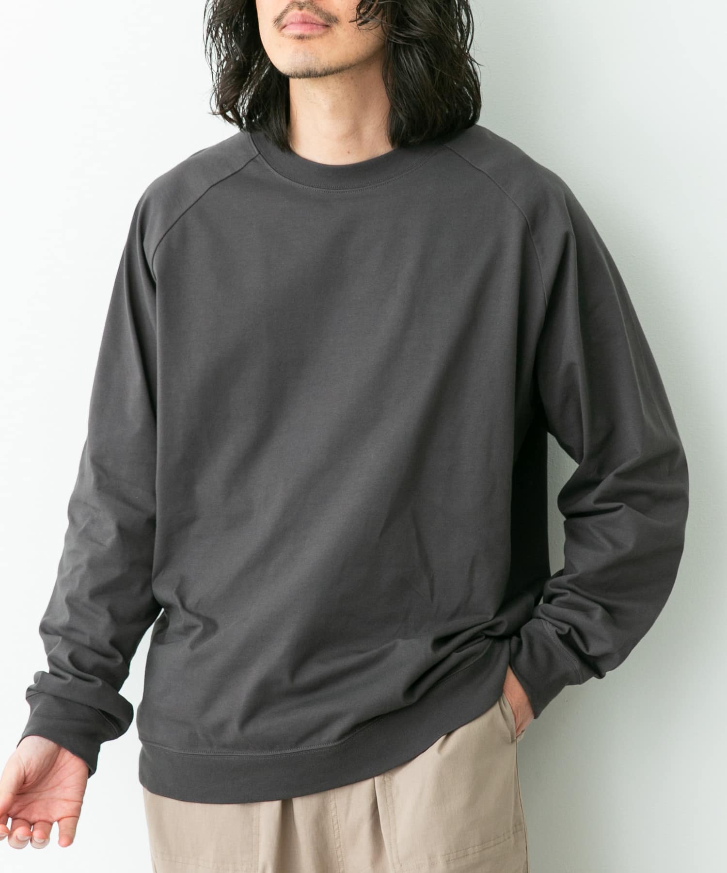 ハイスペラグランロングスリーブTシャツ