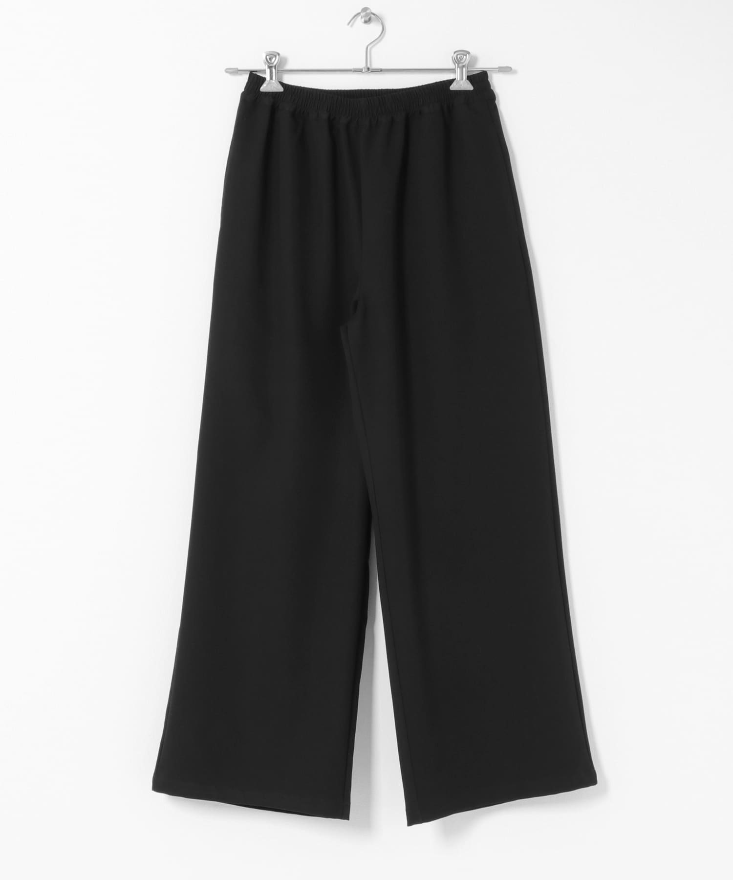 『WEB限定』『毛玉防止/イージーケア』ノンストレスワイドイージーパンツ ブラック 36