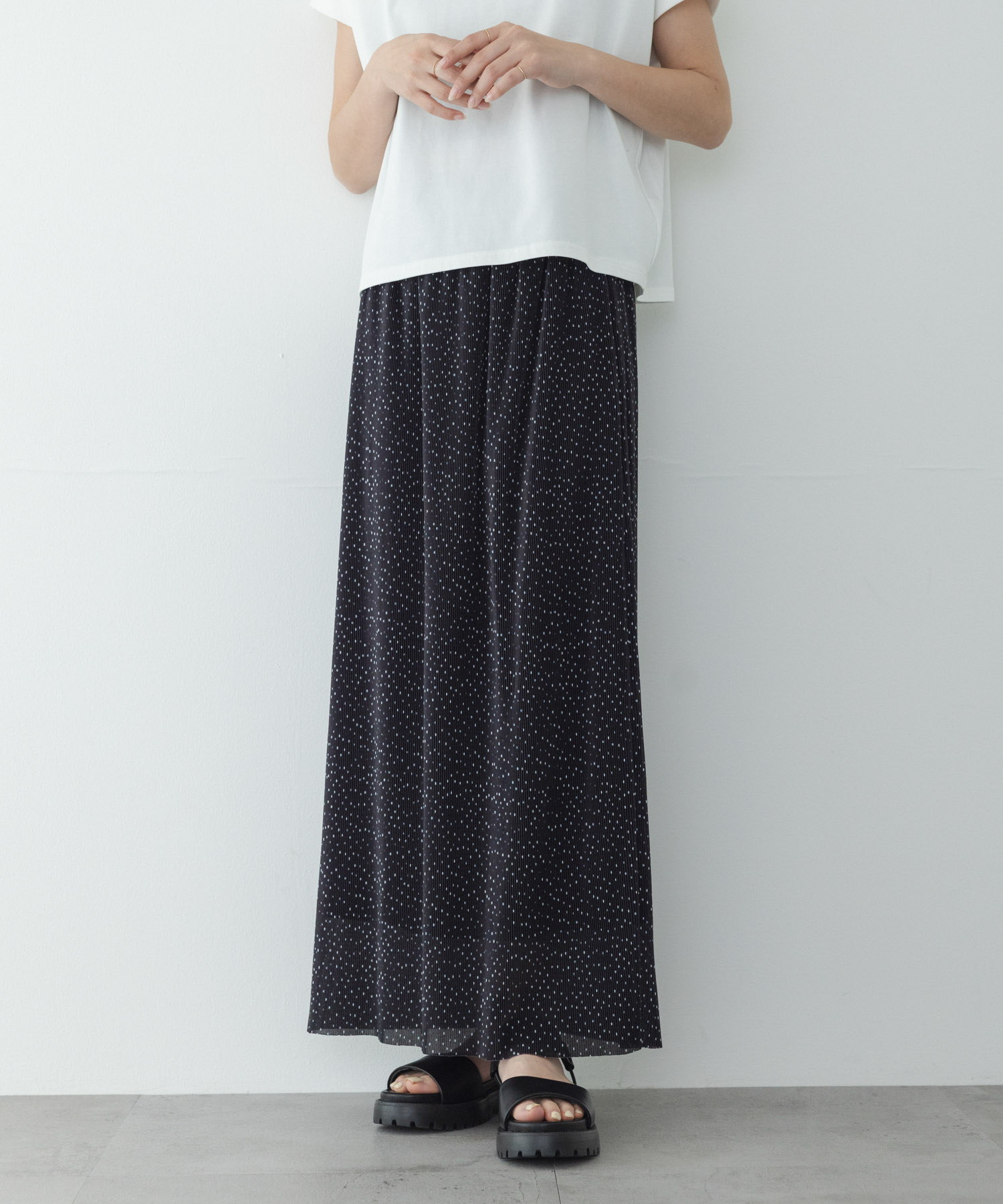 『WEB限定』マイクロプリーツイージースカート