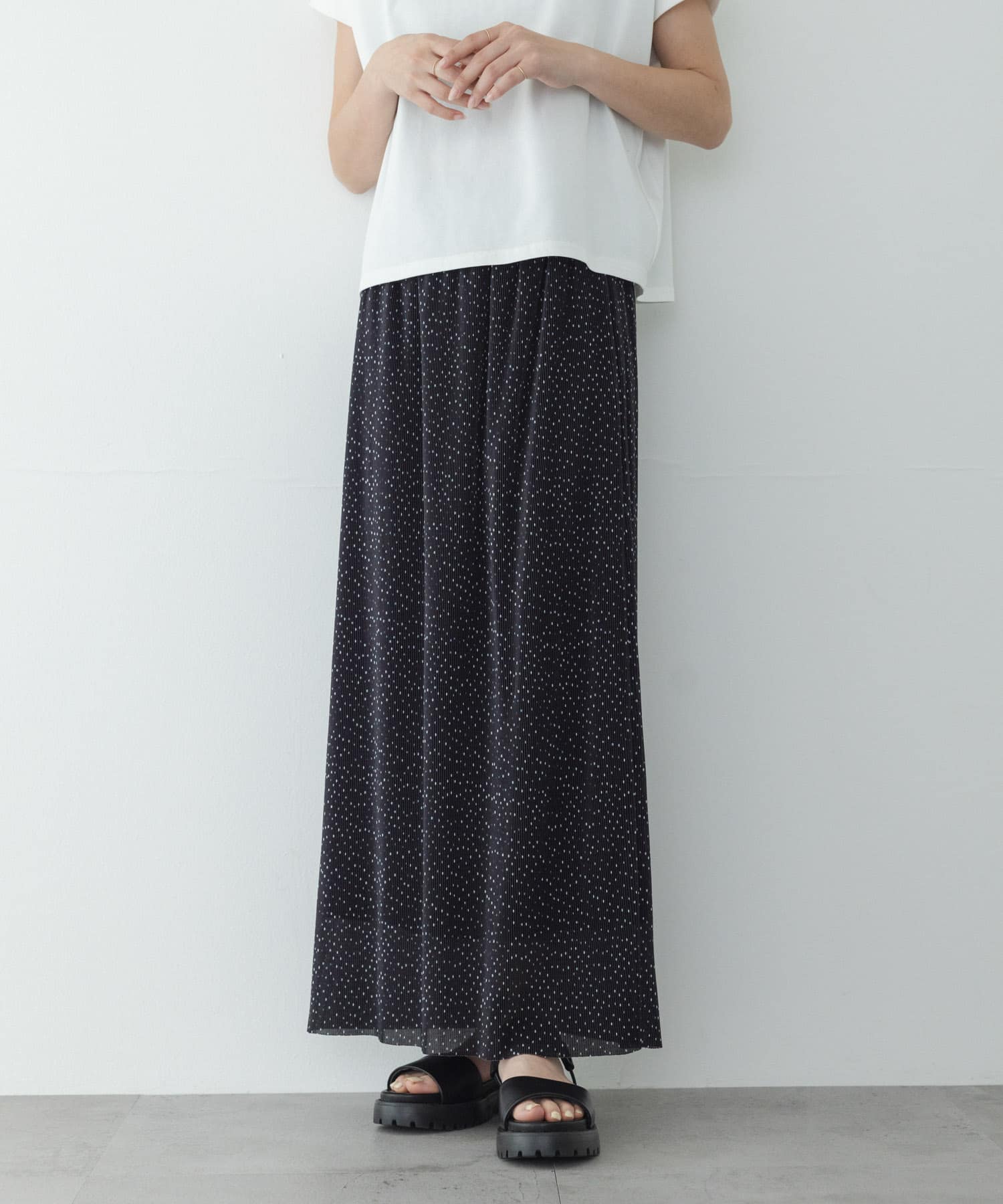 『WEB限定』マイクロプリーツイージースカート