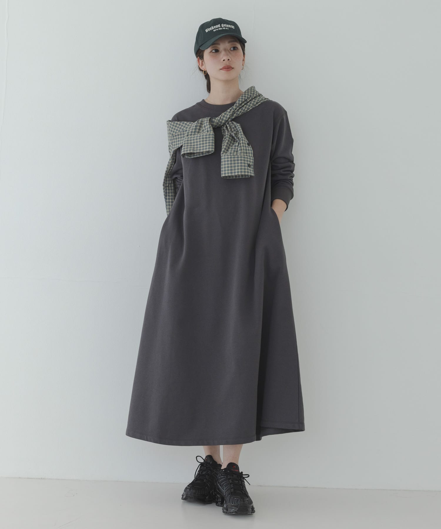 『WEB限定』裏毛Aラインワンピース
