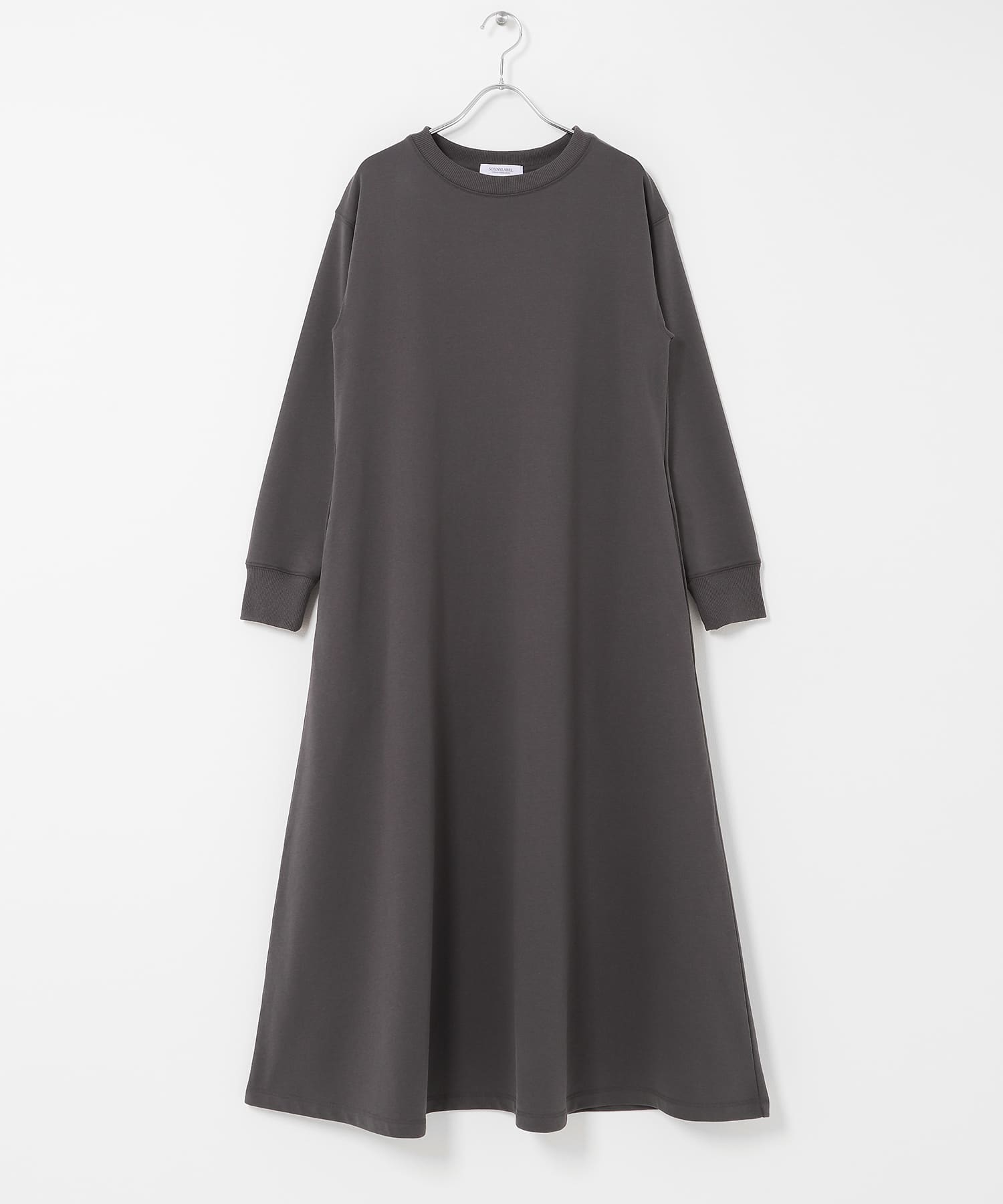 『WEB限定』裏毛Aラインワンピース チャコール Free