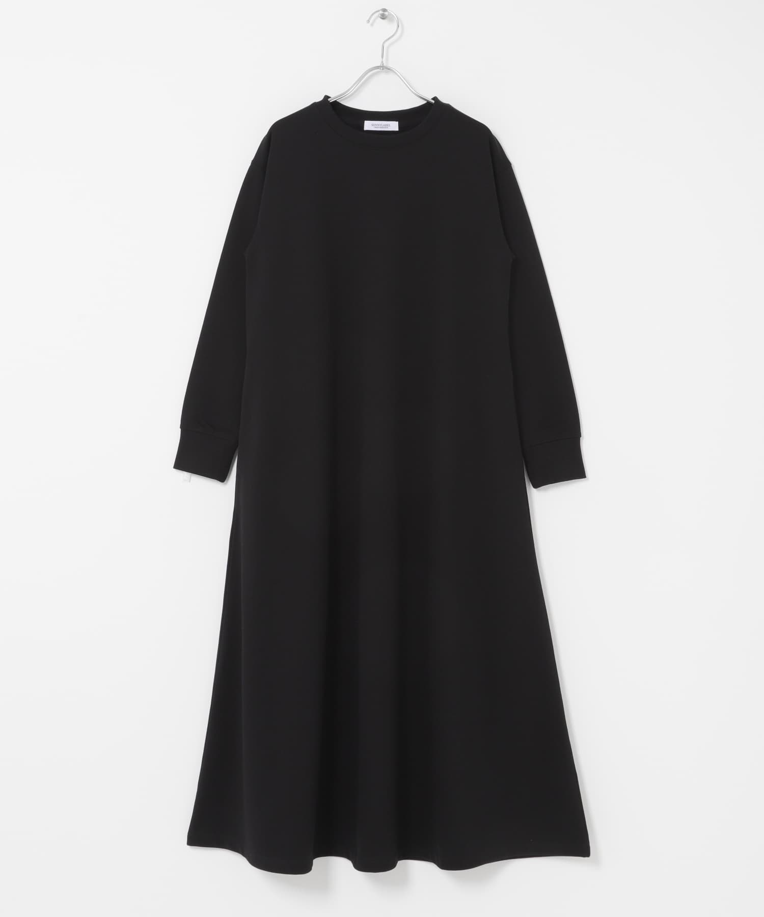 『WEB限定』裏毛Aラインワンピース ブラック Free