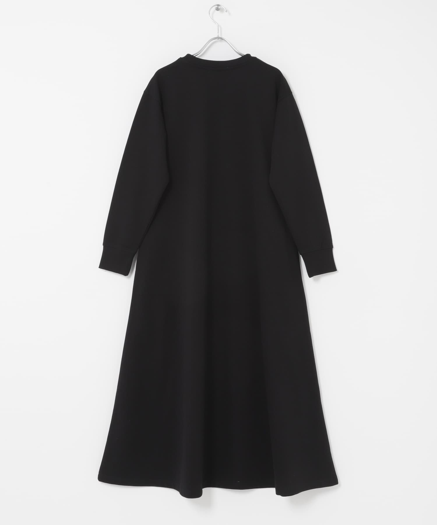 『WEB限定』裏毛Aラインワンピース ブラック Free