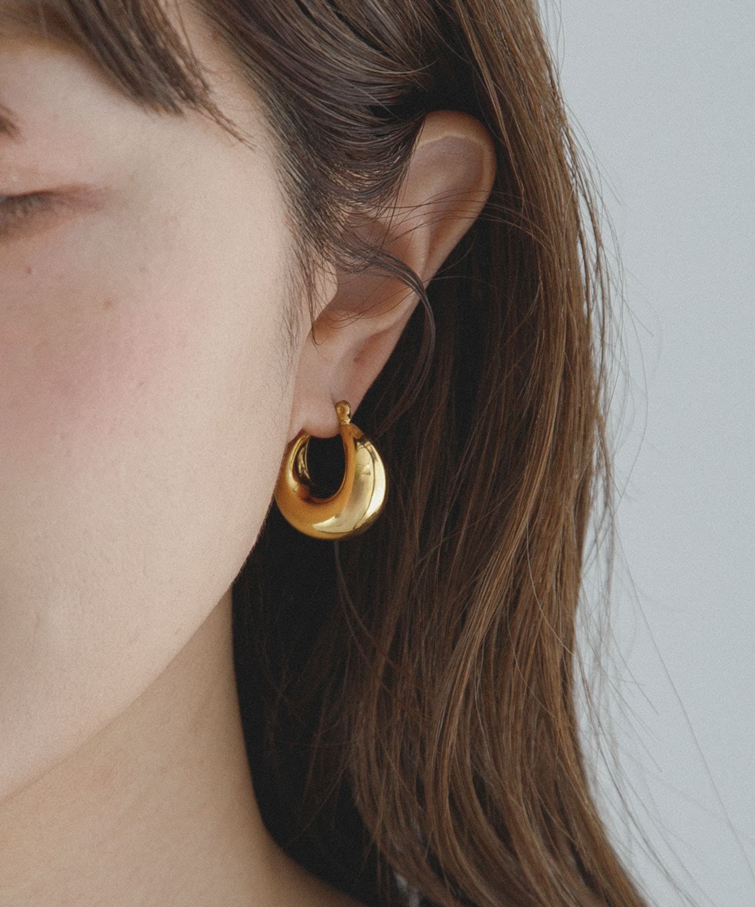 ステンレスボリュームフープピアス