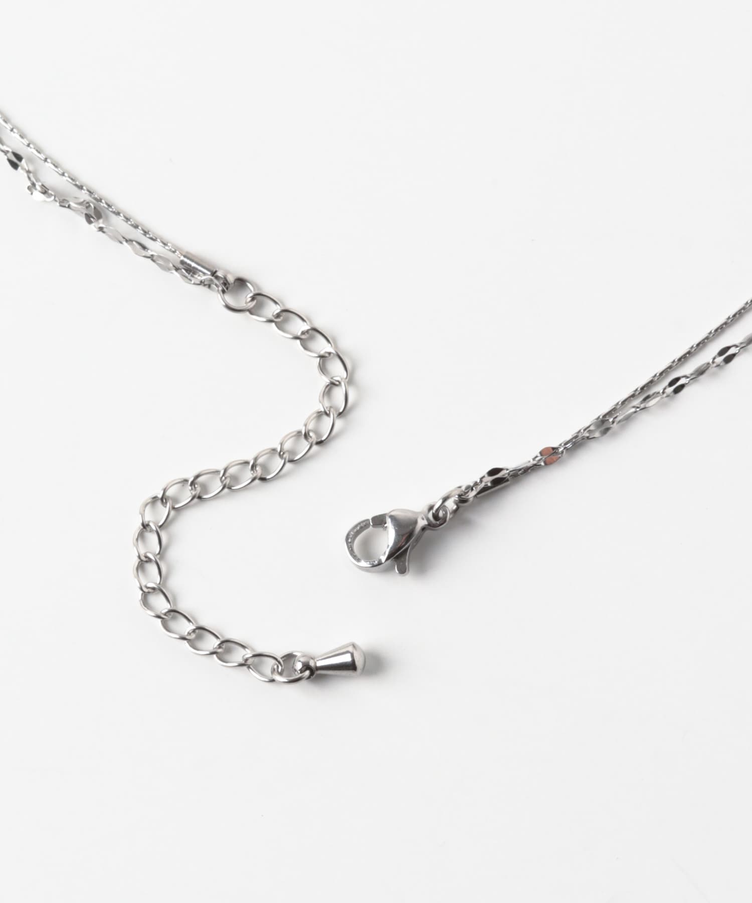 ステンレス二連ナローネックレス シルバー One