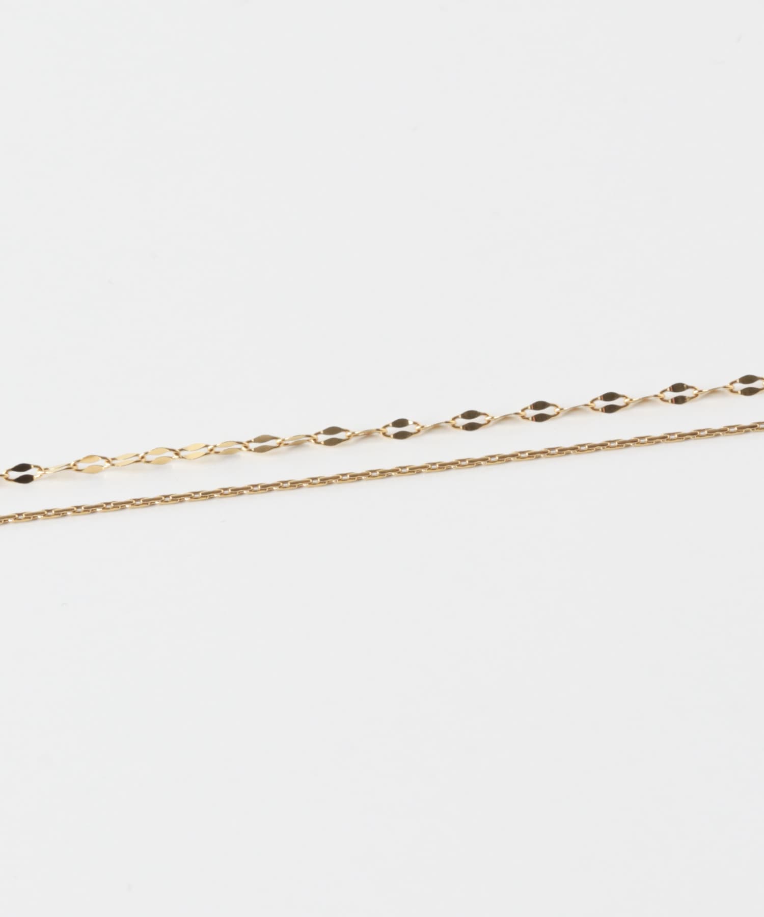 ステンレス二連ナローネックレス ゴールド One