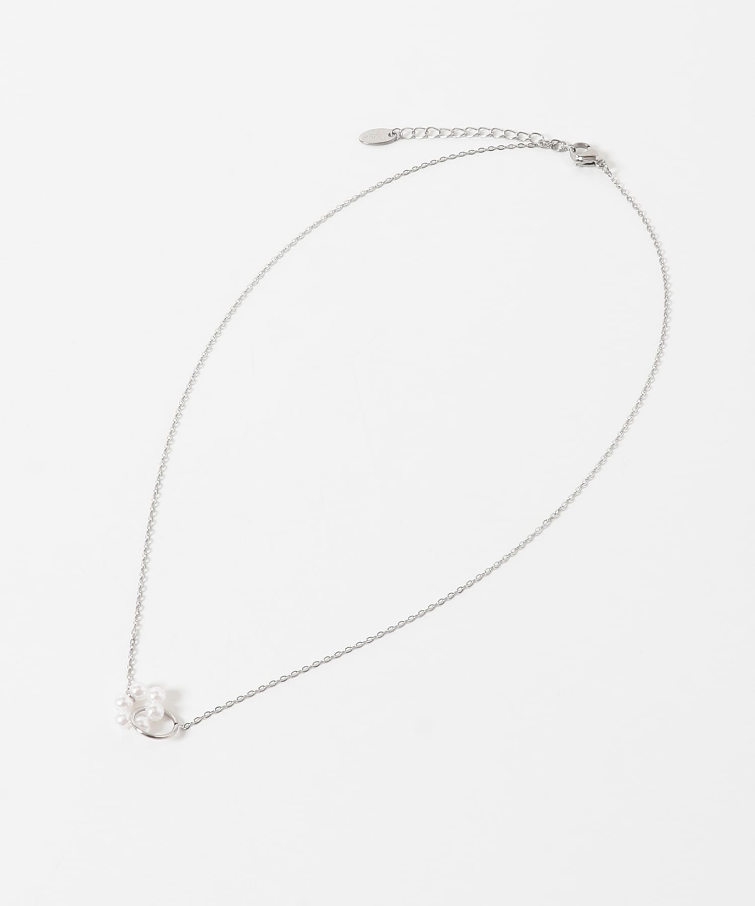 ステンレスリングモチーフネックレス シルバー One