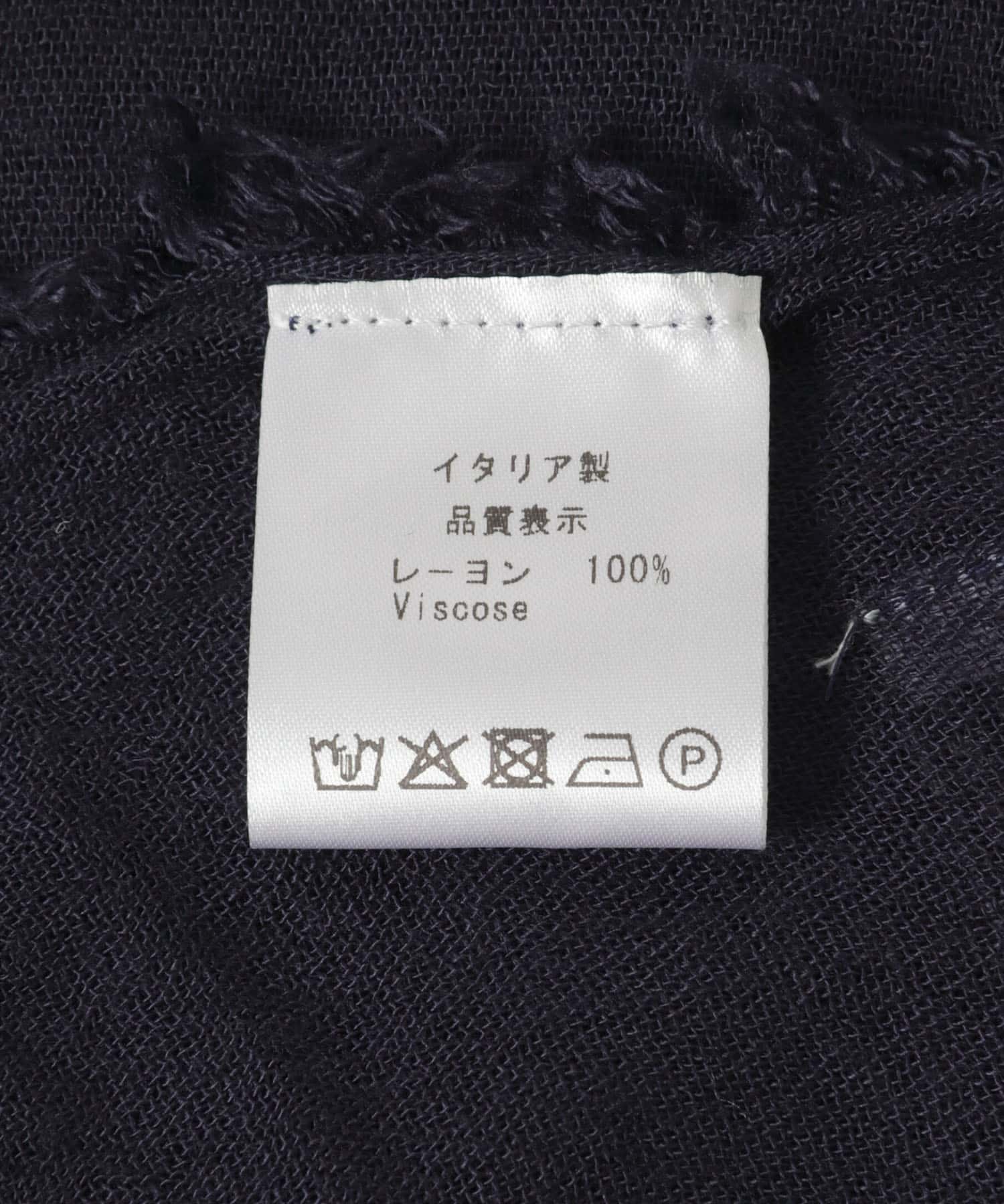 イタリア製なめらかレーヨンストール ネイビー One
