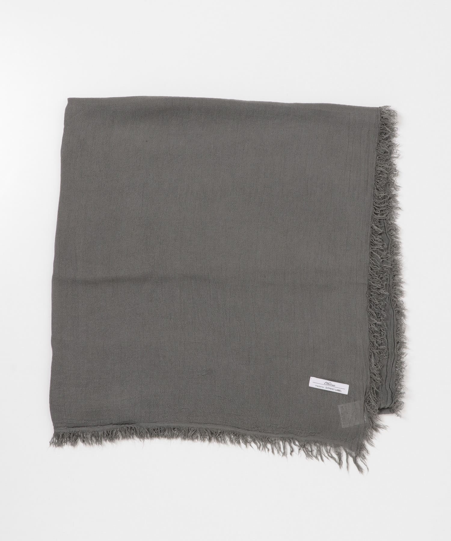 イタリア製なめらかレーヨンストール グレー One