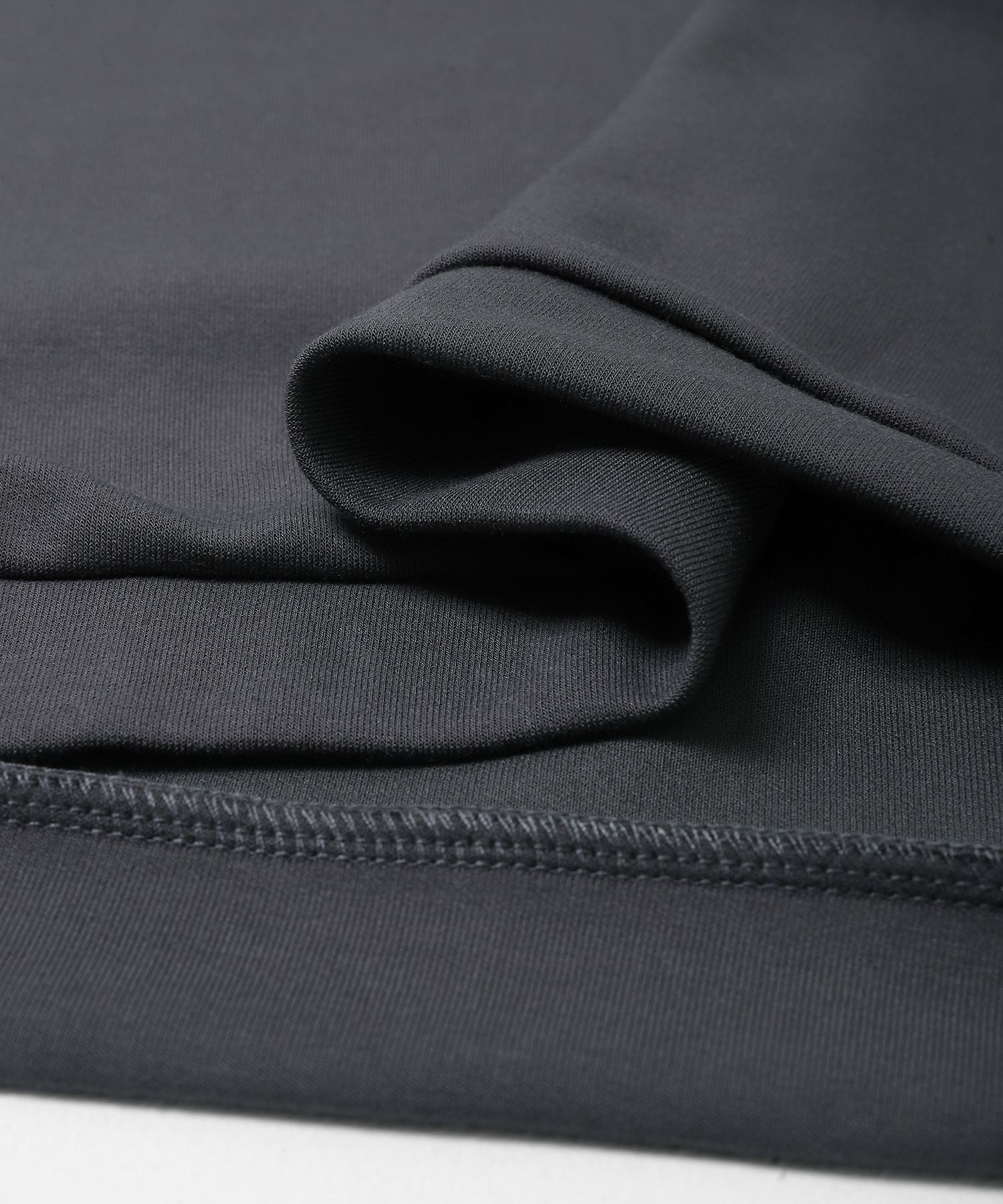 シルキーダンボールニットTシャツ チャコール M