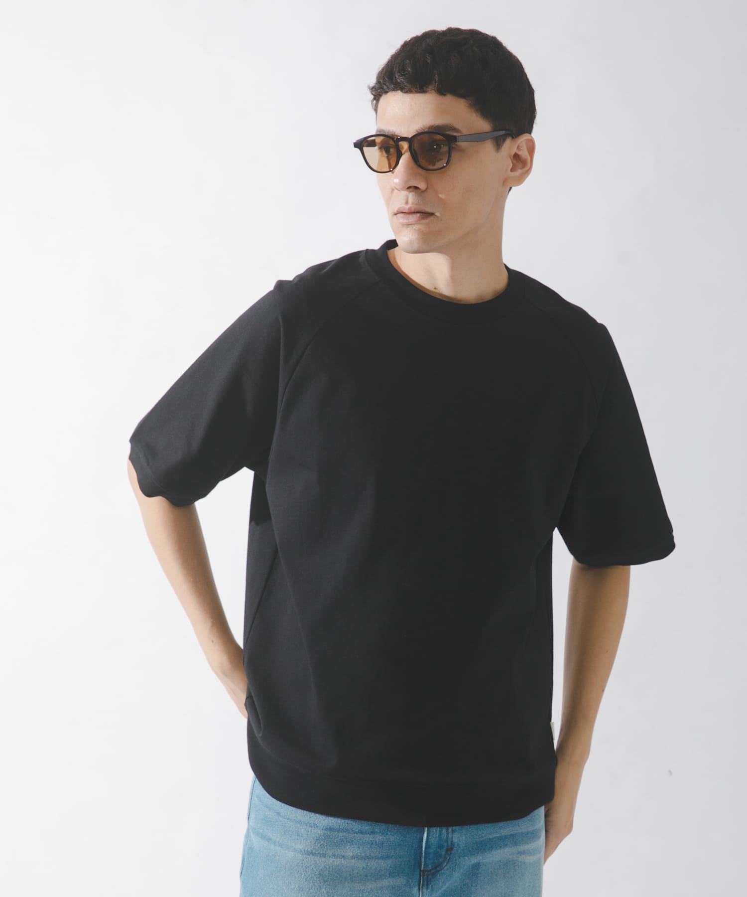 『接触冷感』『速乾』ハイスペラグランショートスリーブTシャツ