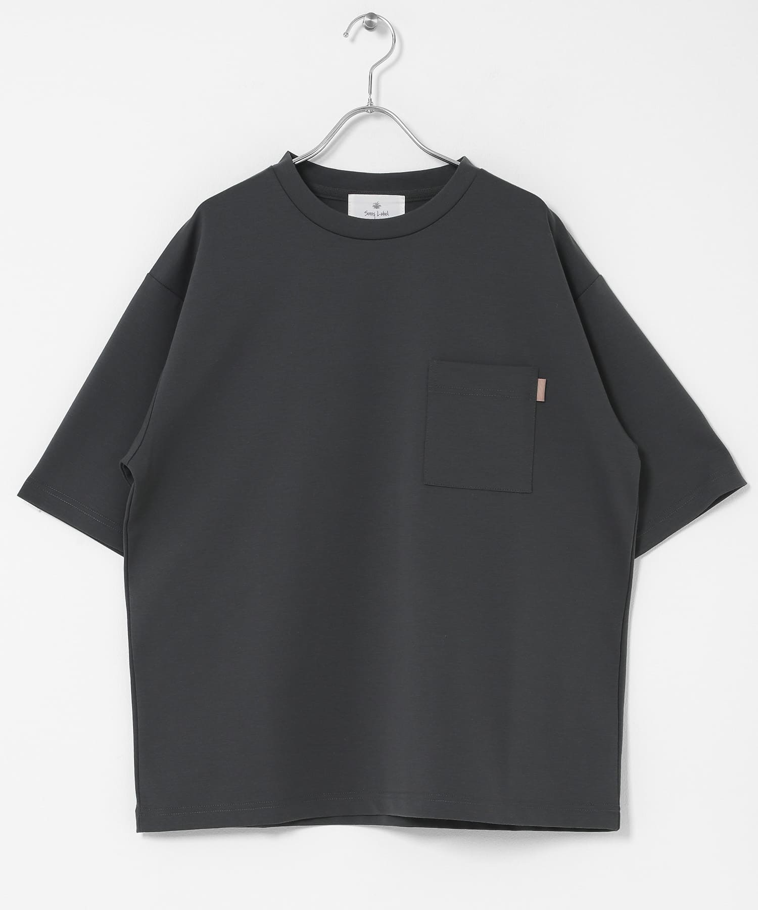 ポンチポケット付ショートスリーブTシャツ チャコール M