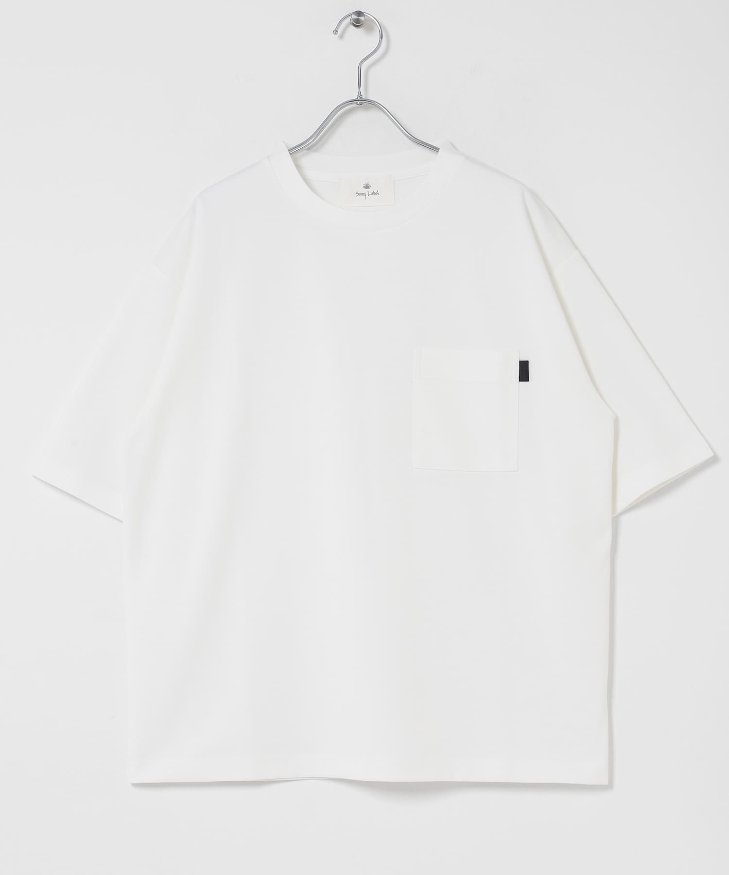 ポンチポケット付ショートスリーブTシャツ(M ホワイト): トップス