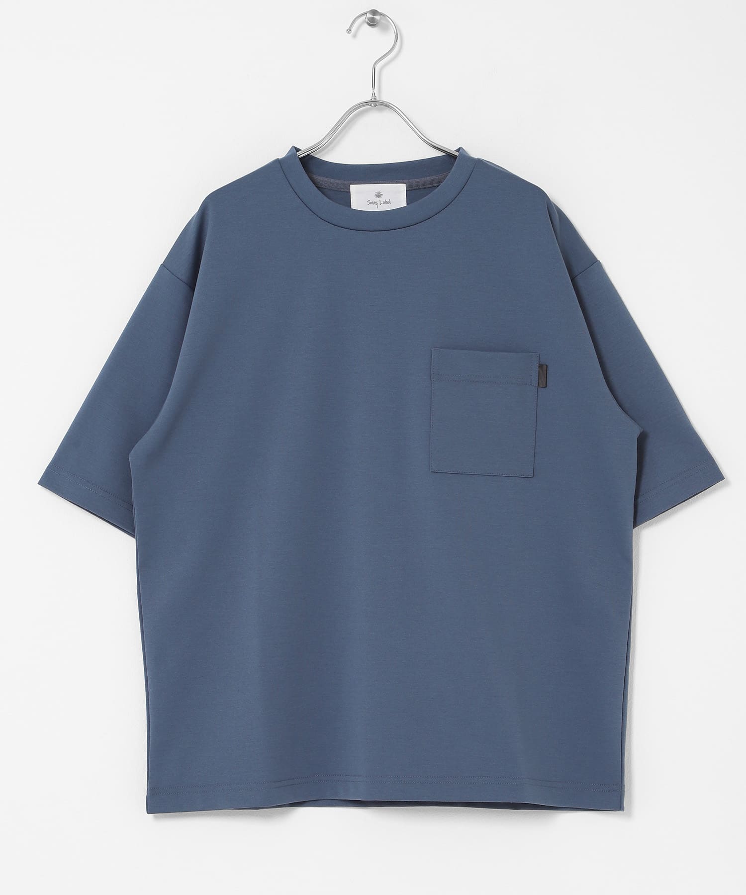 ポンチポケット付ショートスリーブTシャツ ブルー M