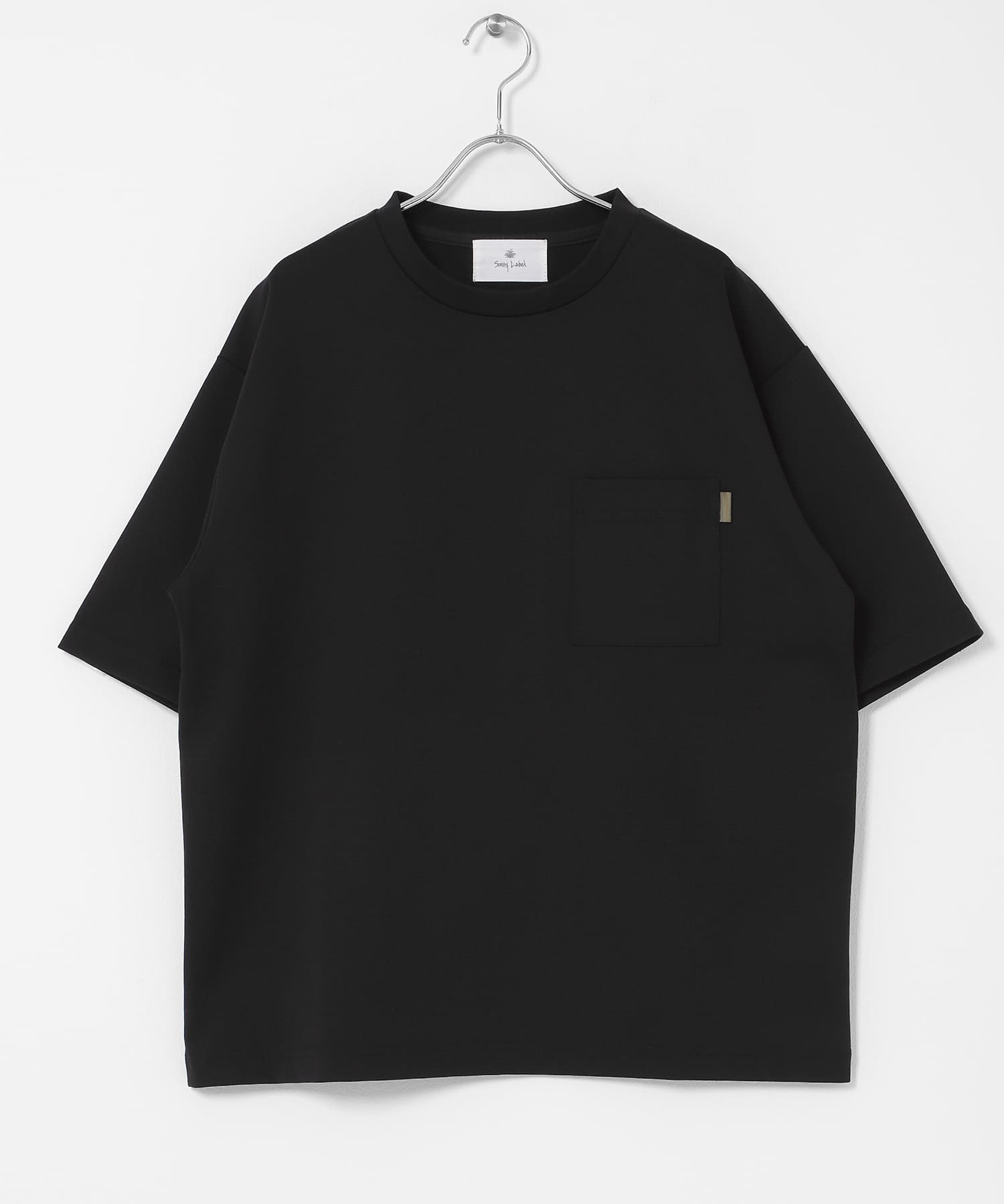 ポンチポケット付ショートスリーブTシャツ ブラック M