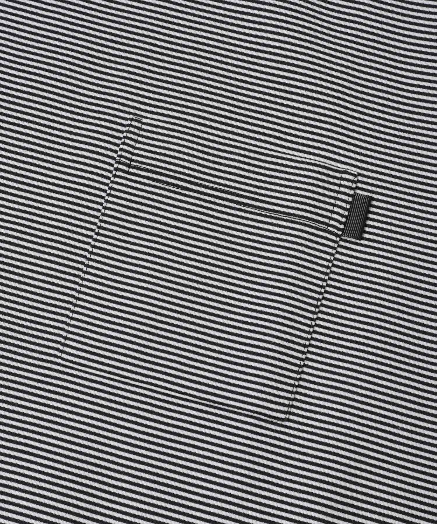 ポンチポケット付ショートスリーブTシャツ ボーダー M