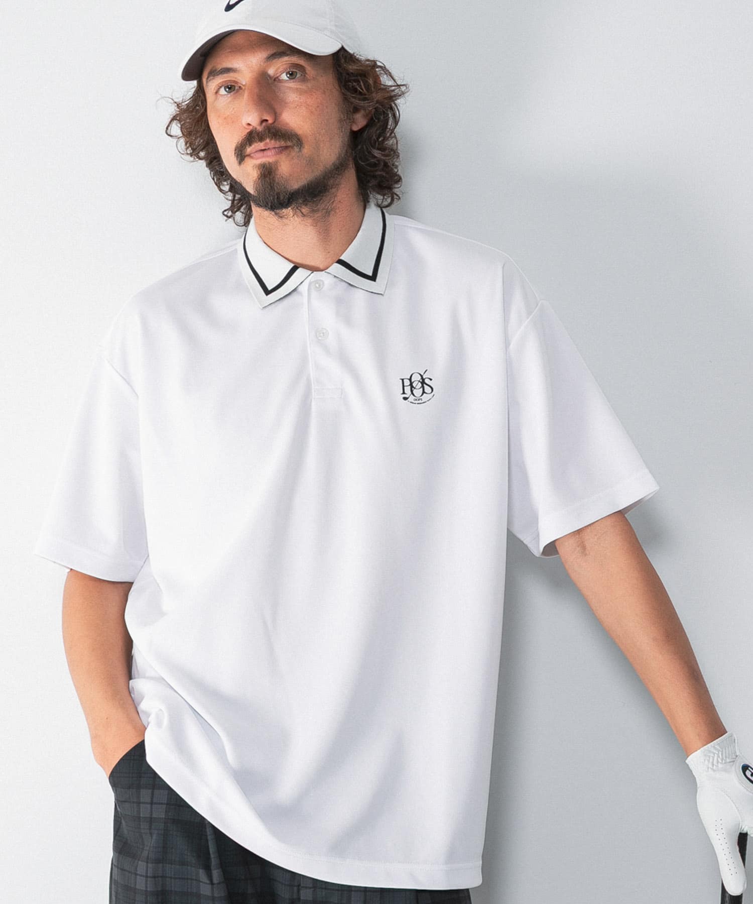 OOPS　吸水速乾ラインポロシャツ