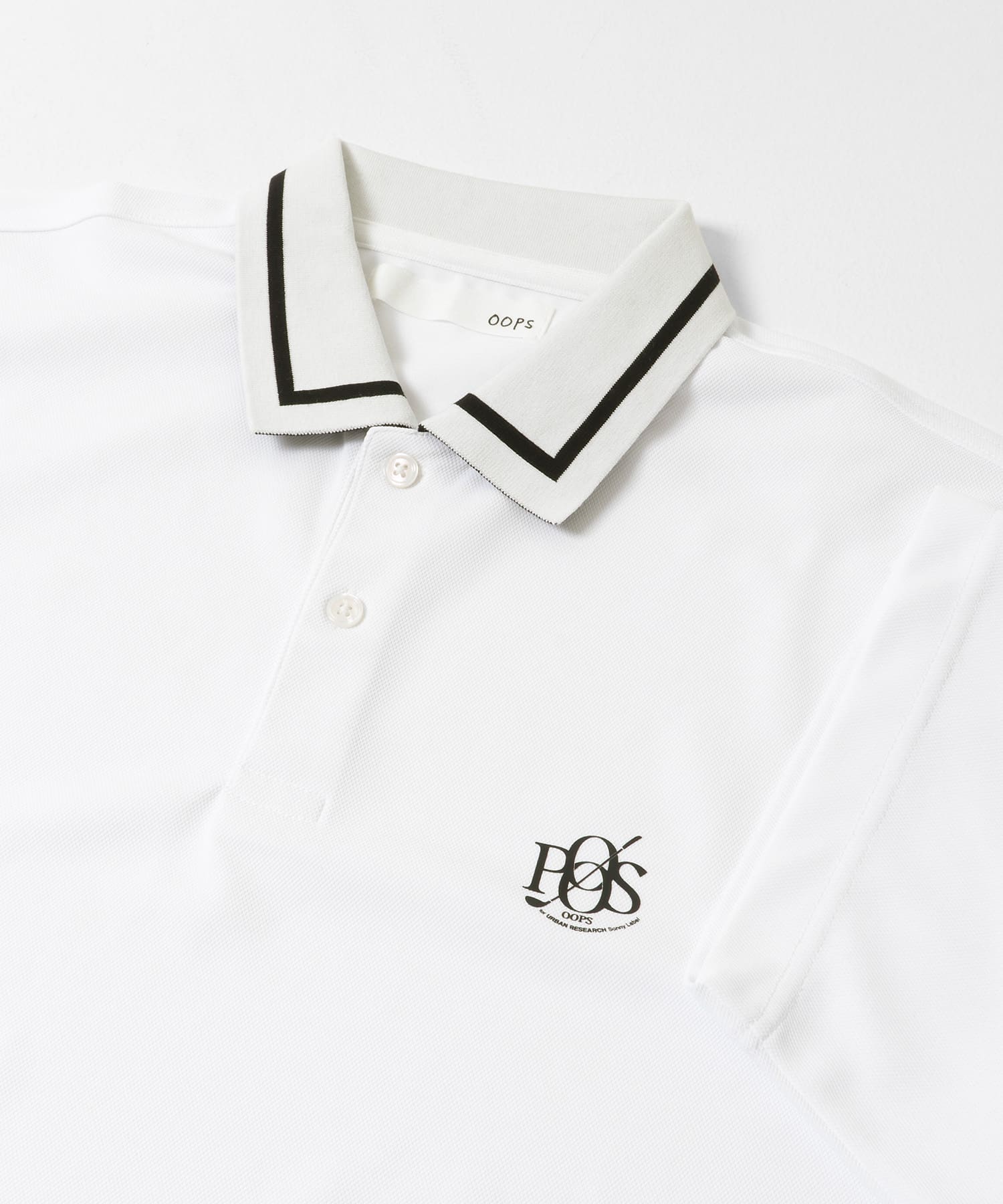 OOPS　吸水速乾ラインポロシャツ OFF M