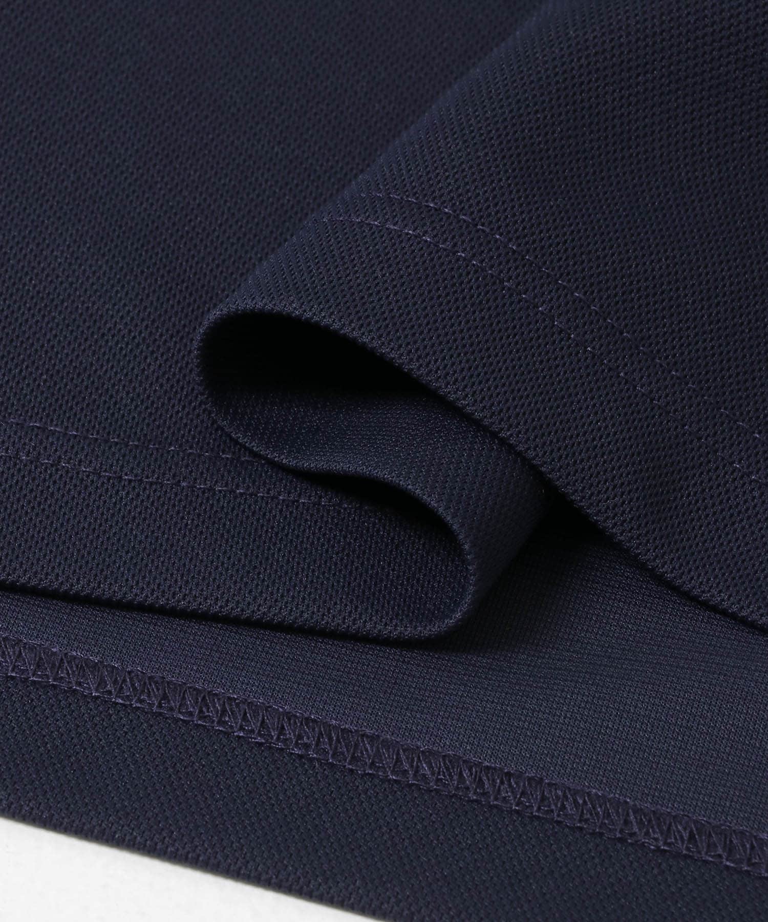 OOPS　吸水速乾ラインポロシャツ NAVY M