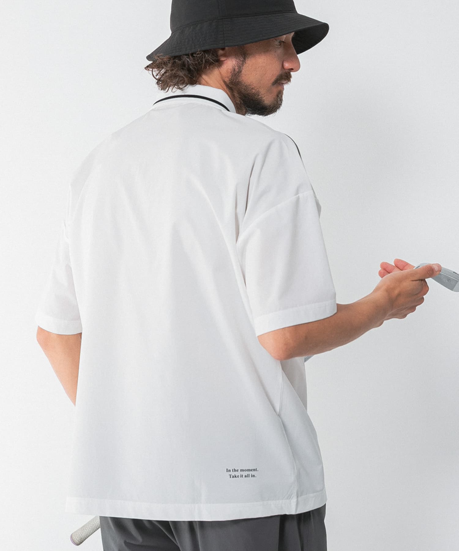 OOPS　撥水襟付きTシャツ OFF M