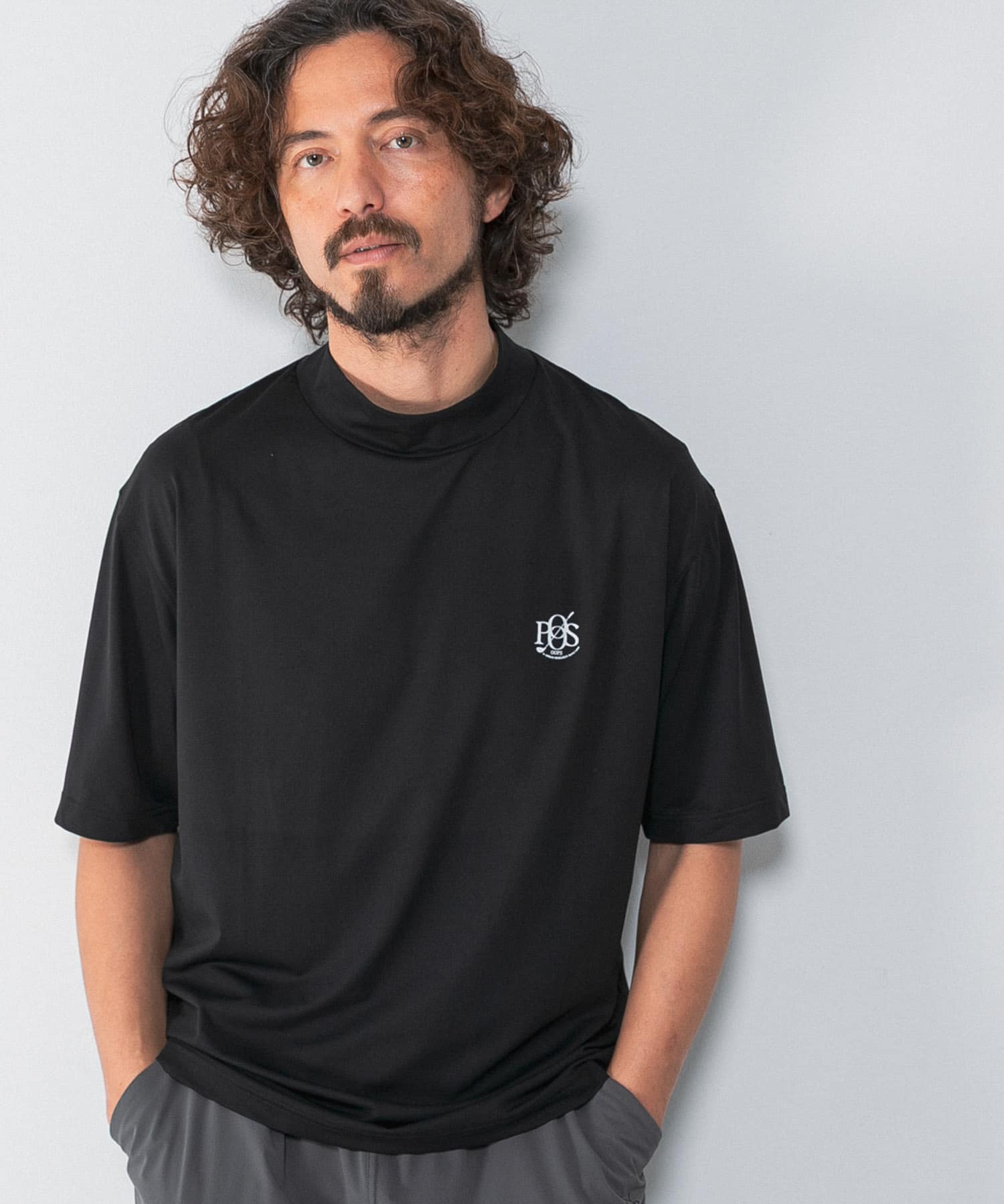 OOPS 吸水速乾モックネックTシャツ(M WHITE): トップス｜URBAN