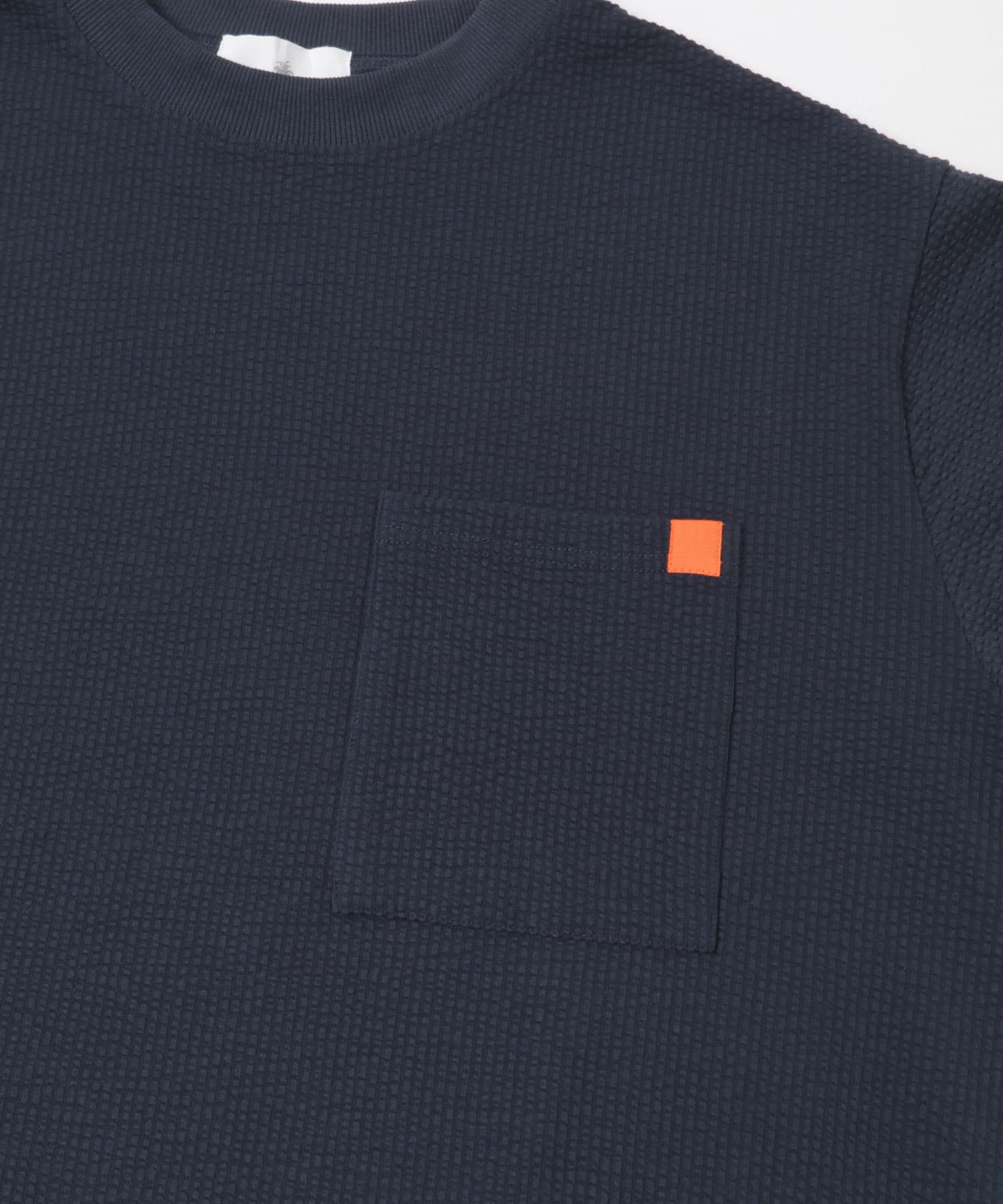 カットシアサッカーショートスリーブTシャツ ネイビー M