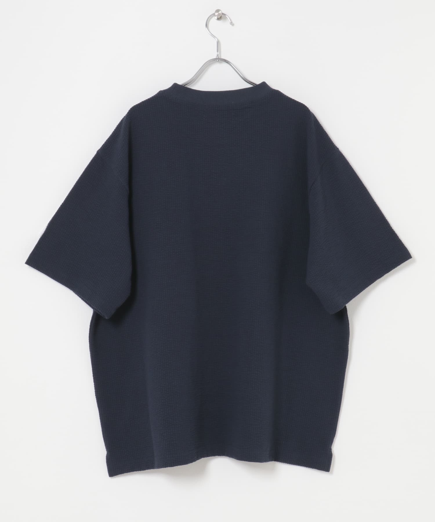 カットシアサッカーショートスリーブTシャツ ネイビー M
