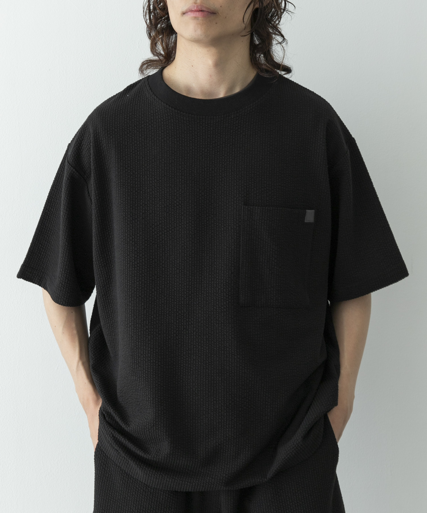 カットシアサッカーショートスリーブTシャツ