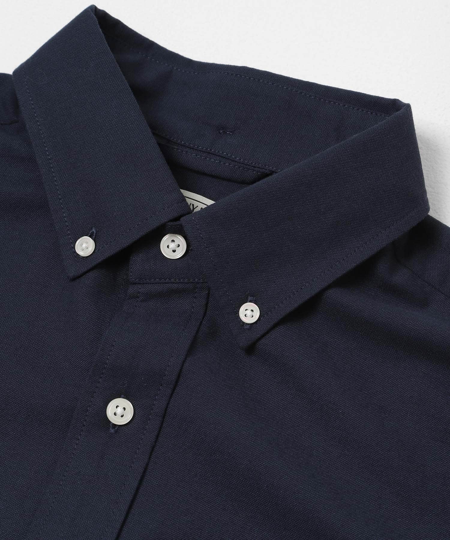 抗菌オックスボタンダウン半袖シャツ ネイビー M