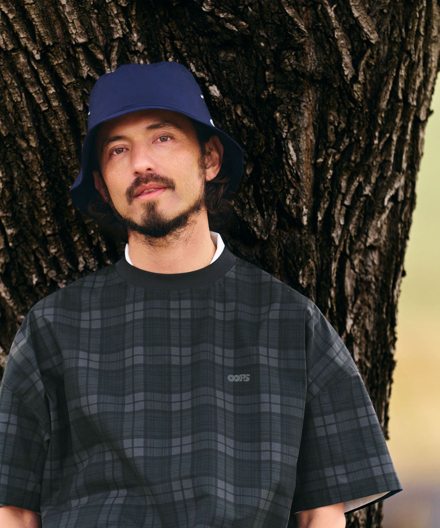 OOPS　チェック柄Tシャツ