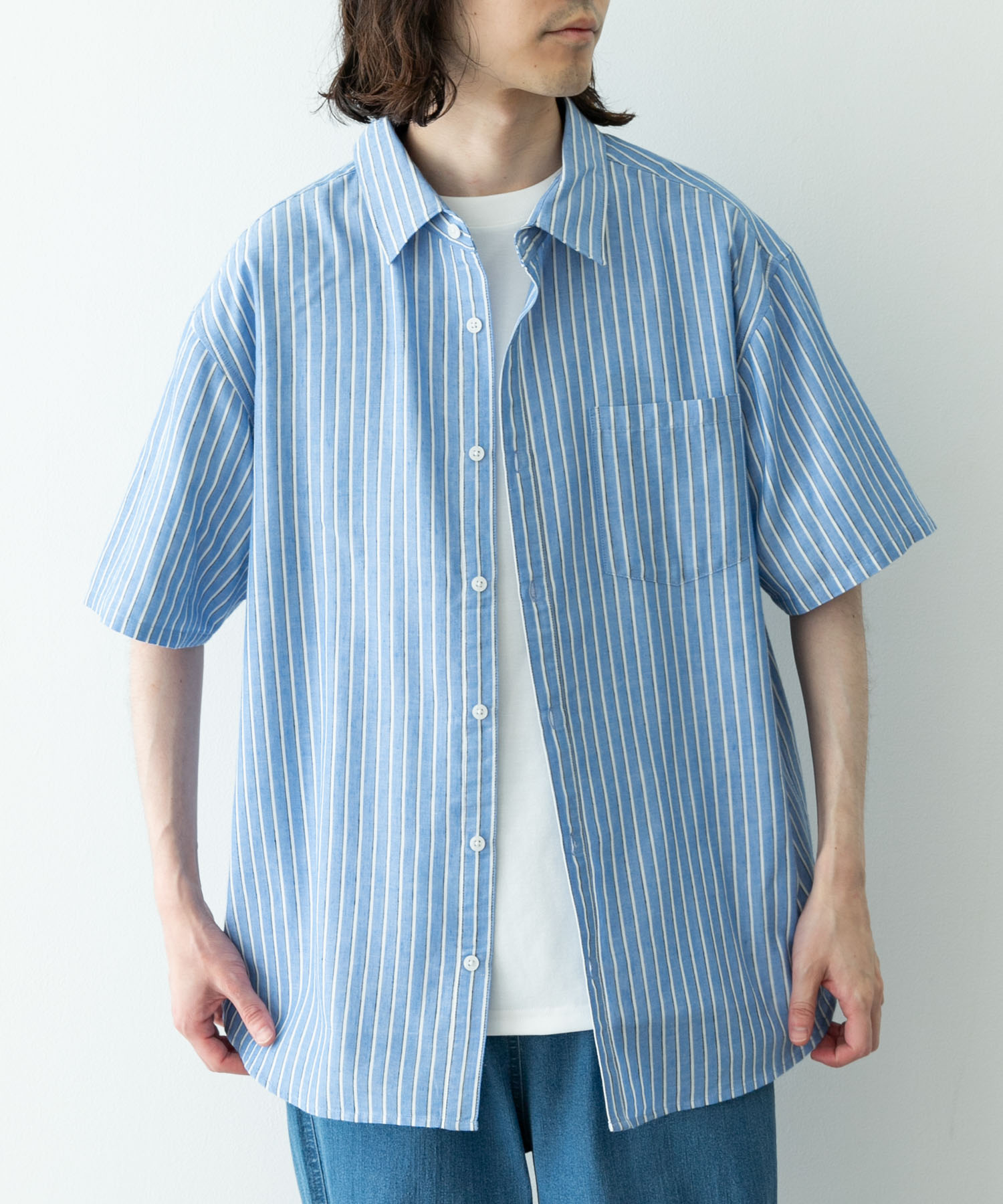 ストライプBLU