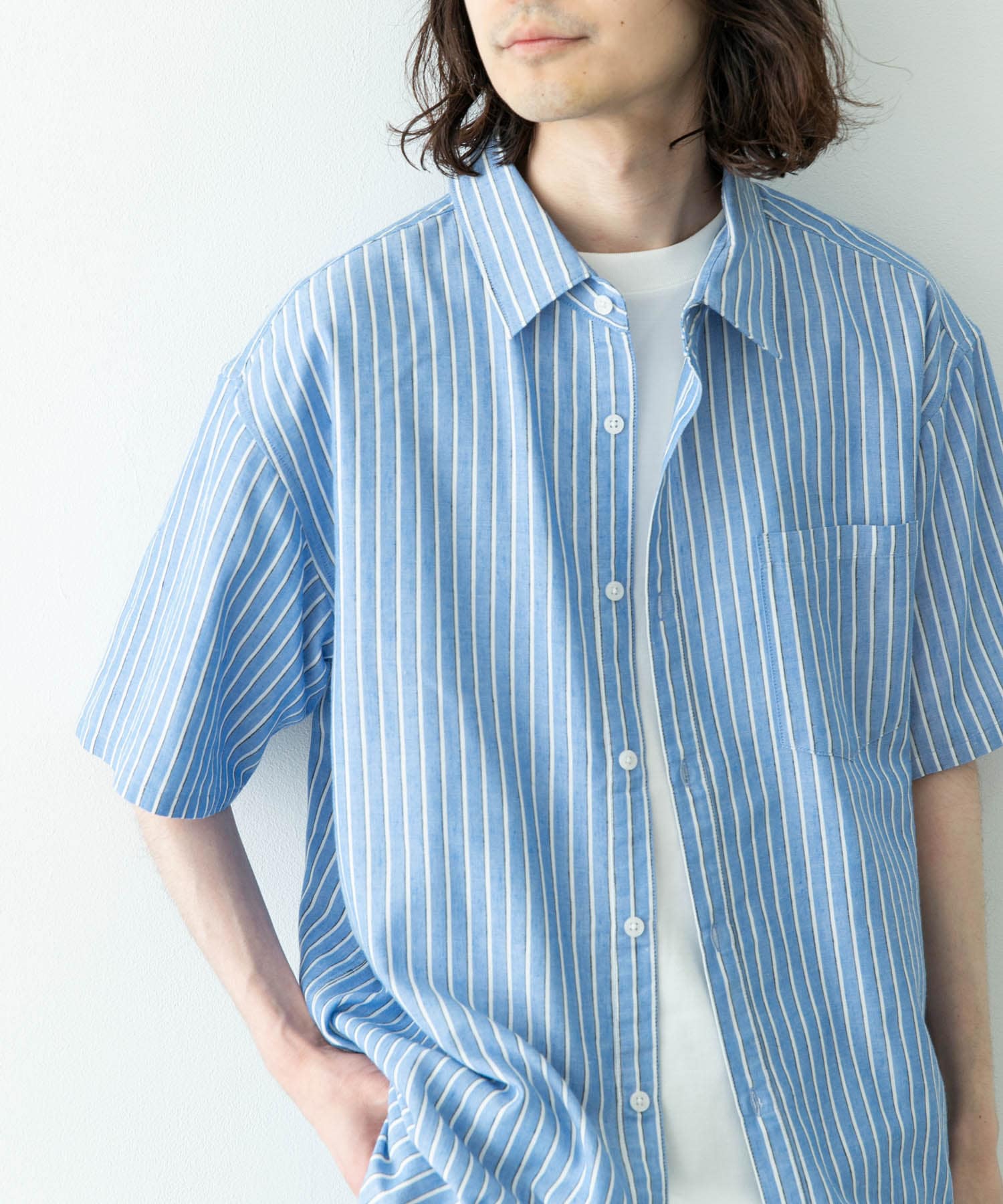 ストライプBLU