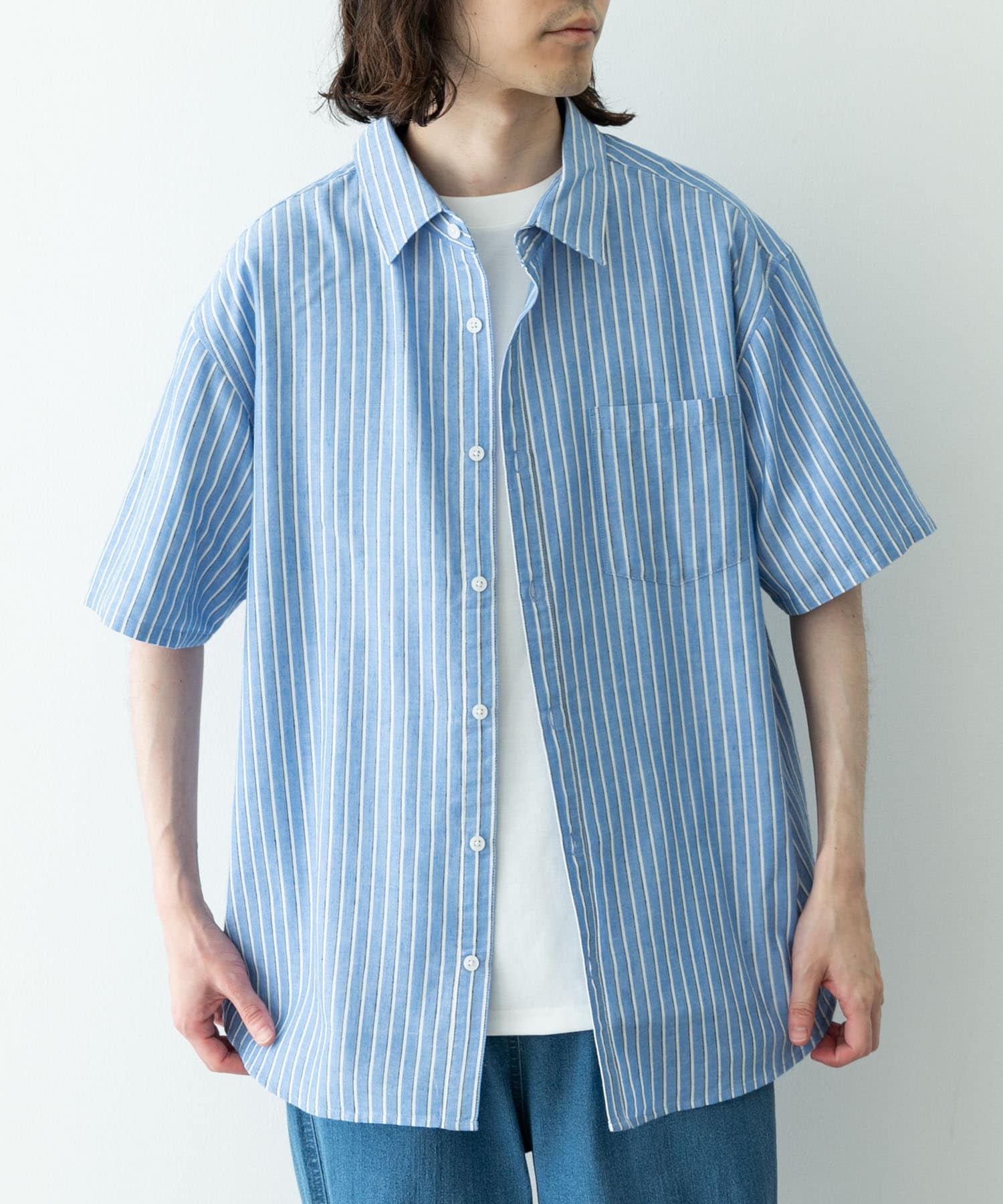 ストライプBLU