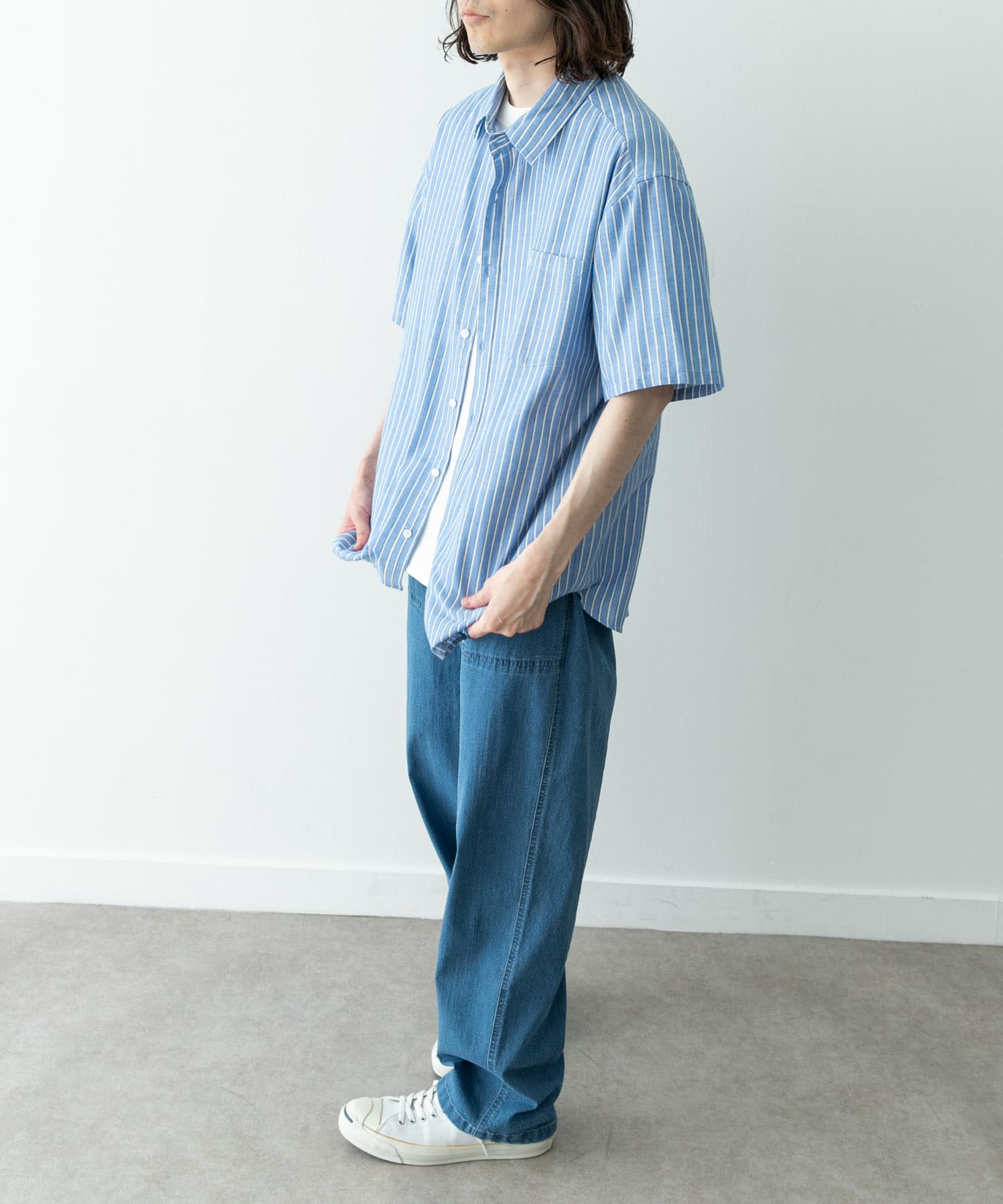 ストライプBLU