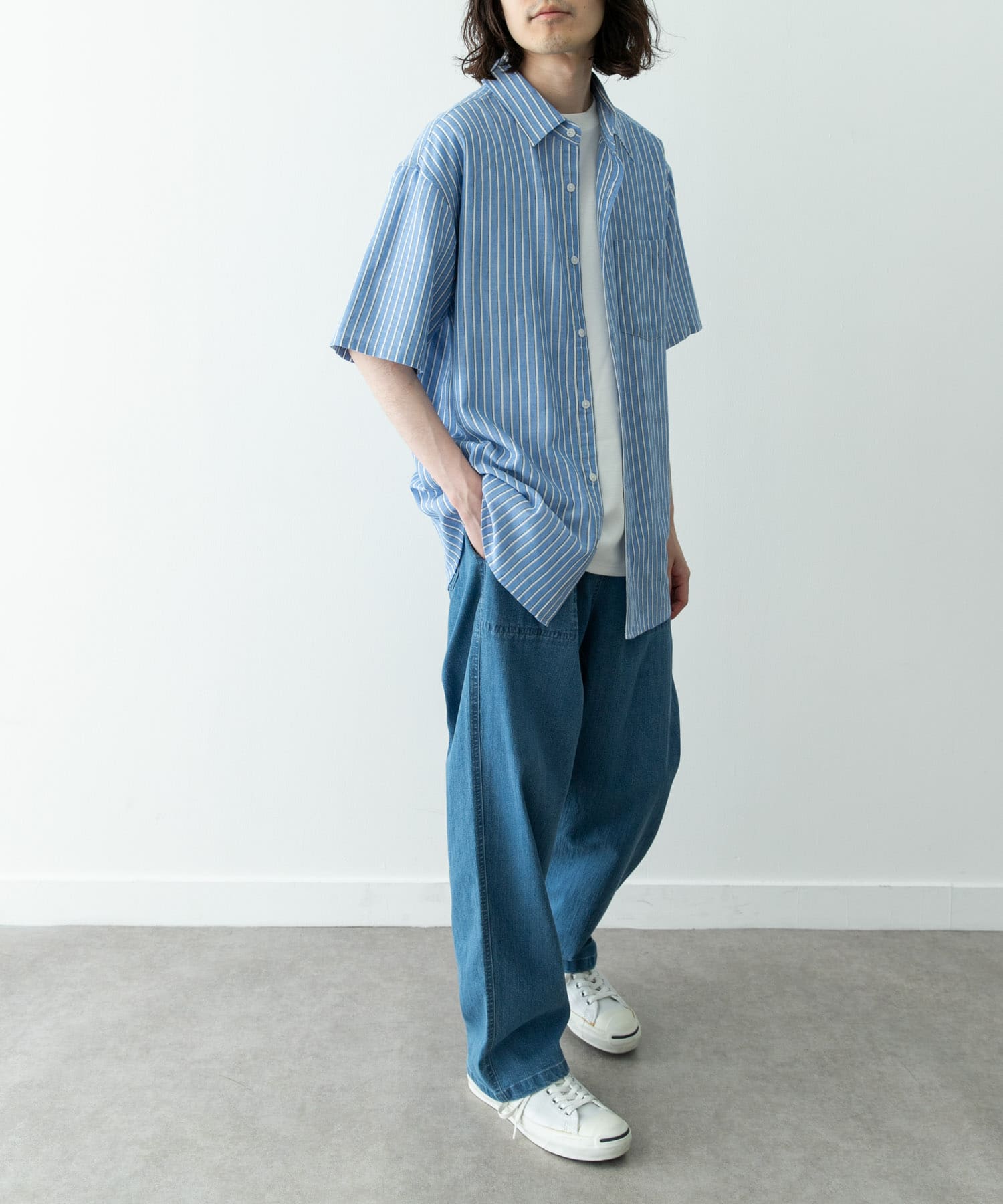 ストライプBLU