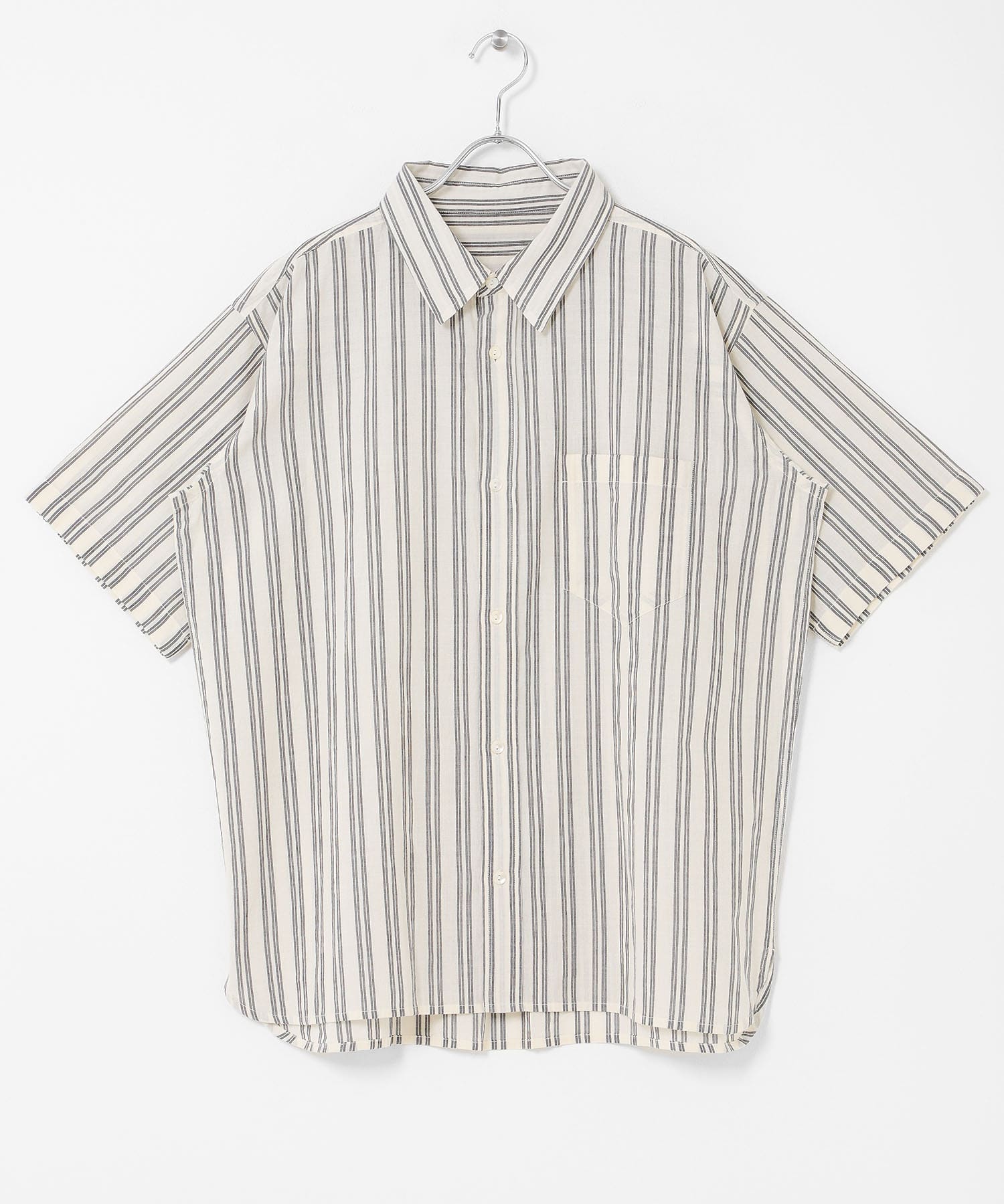 インドコットンストライプシャツ