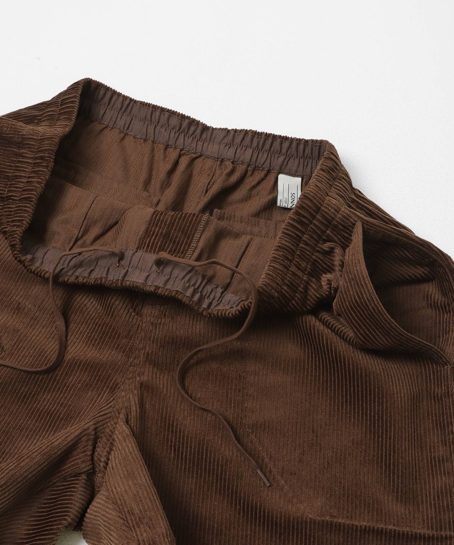 コーデュロイイージーバギーショートパンツ ブラウン M