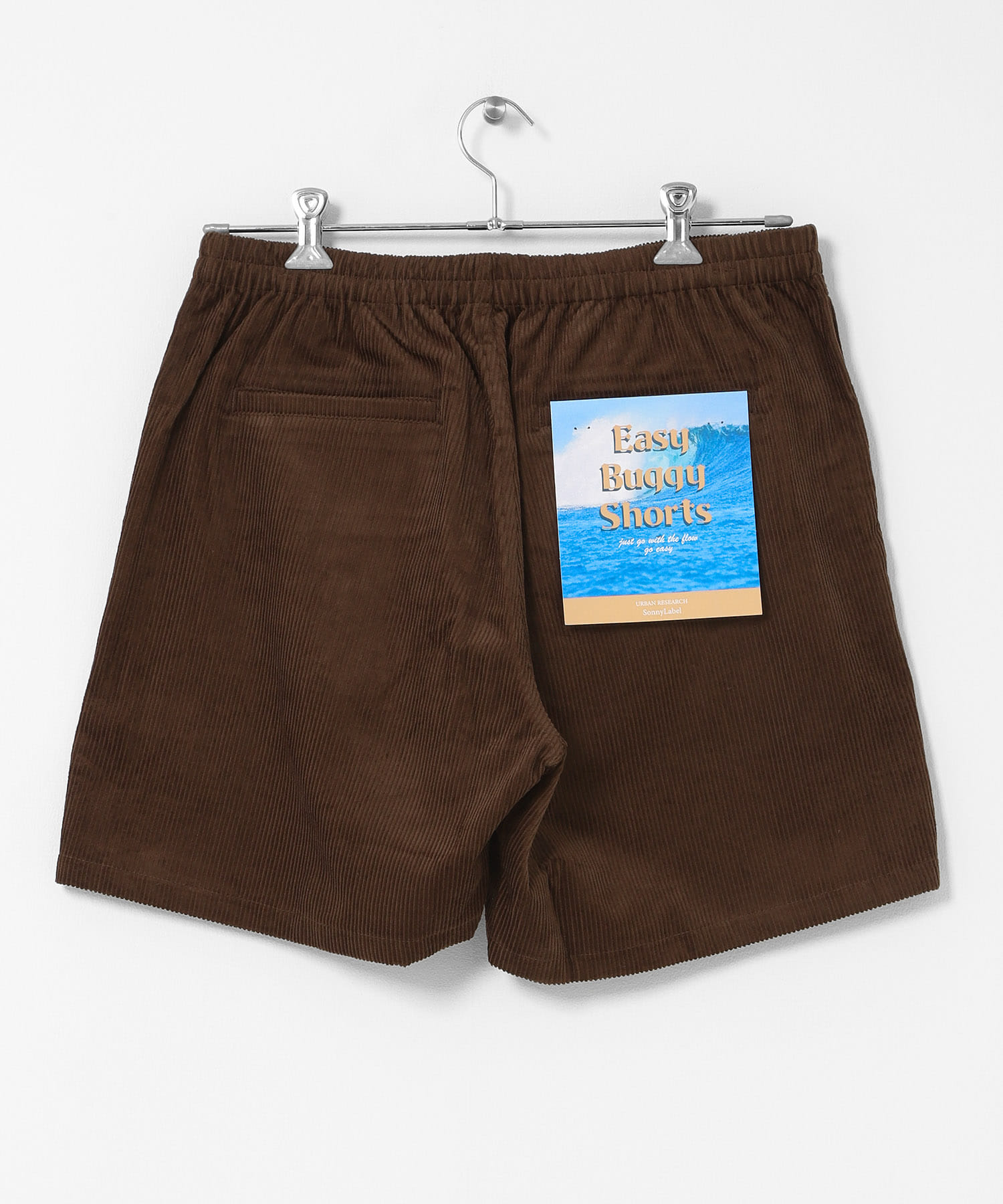 コーデュロイイージーバギーショートパンツ ブラウン M