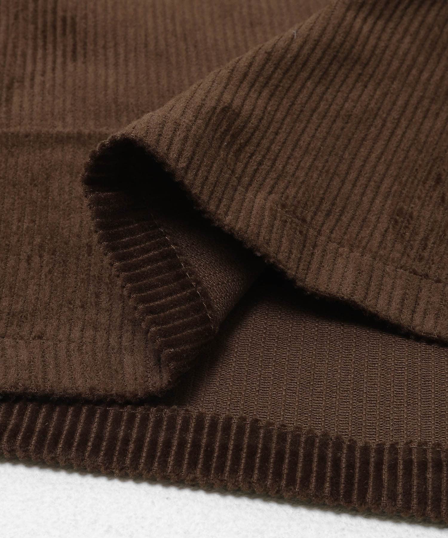 コーデュロイイージーバギーショートパンツ ブラウン M