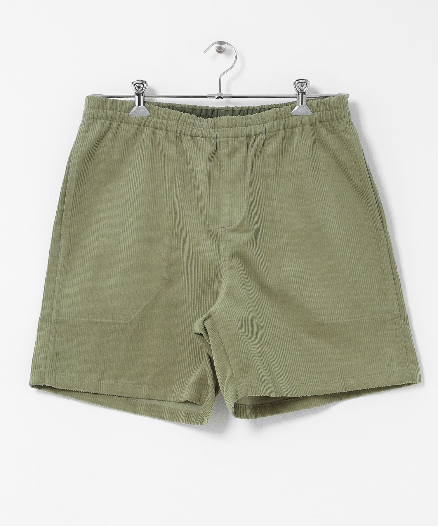 コーデュロイイージーバギーショートパンツ グリーン M