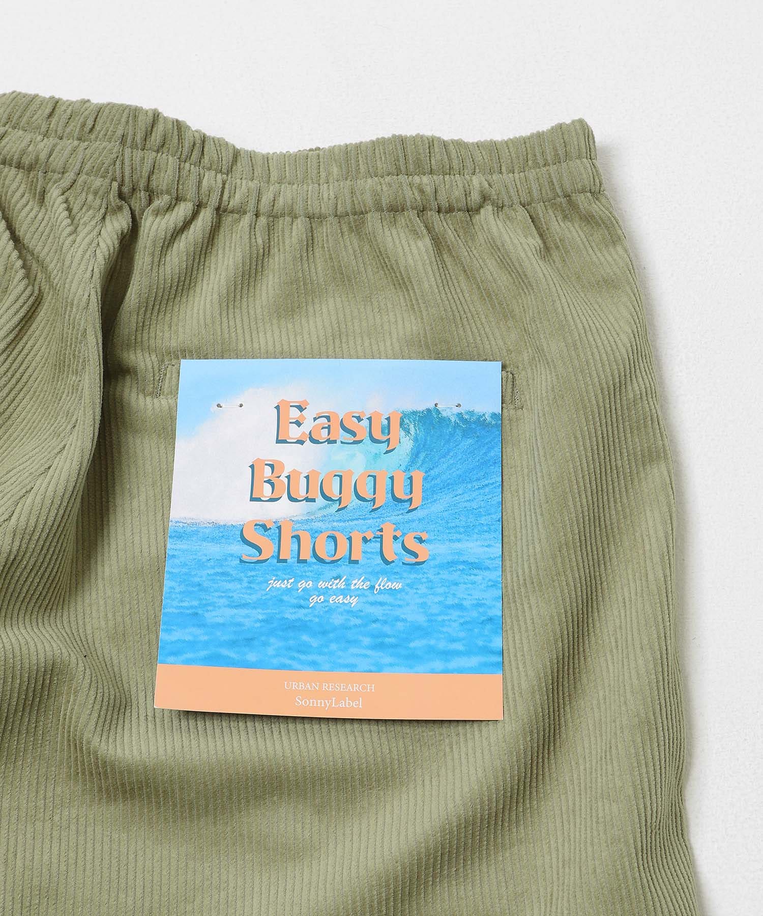 コーデュロイイージーバギーショートパンツ グリーン M